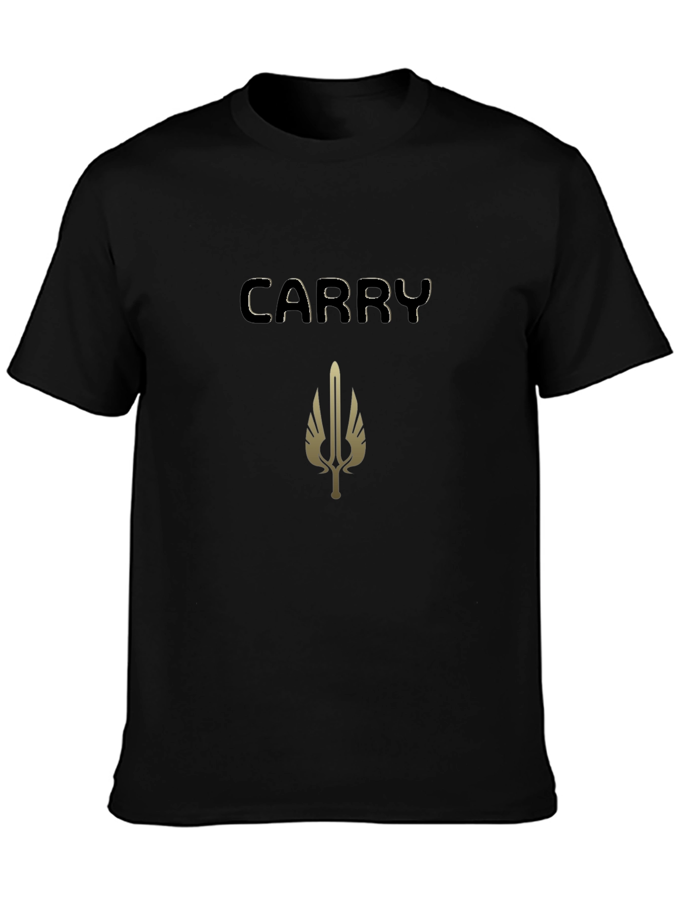Carry Graphic Tee - Black Cotton Blend T-Shirt