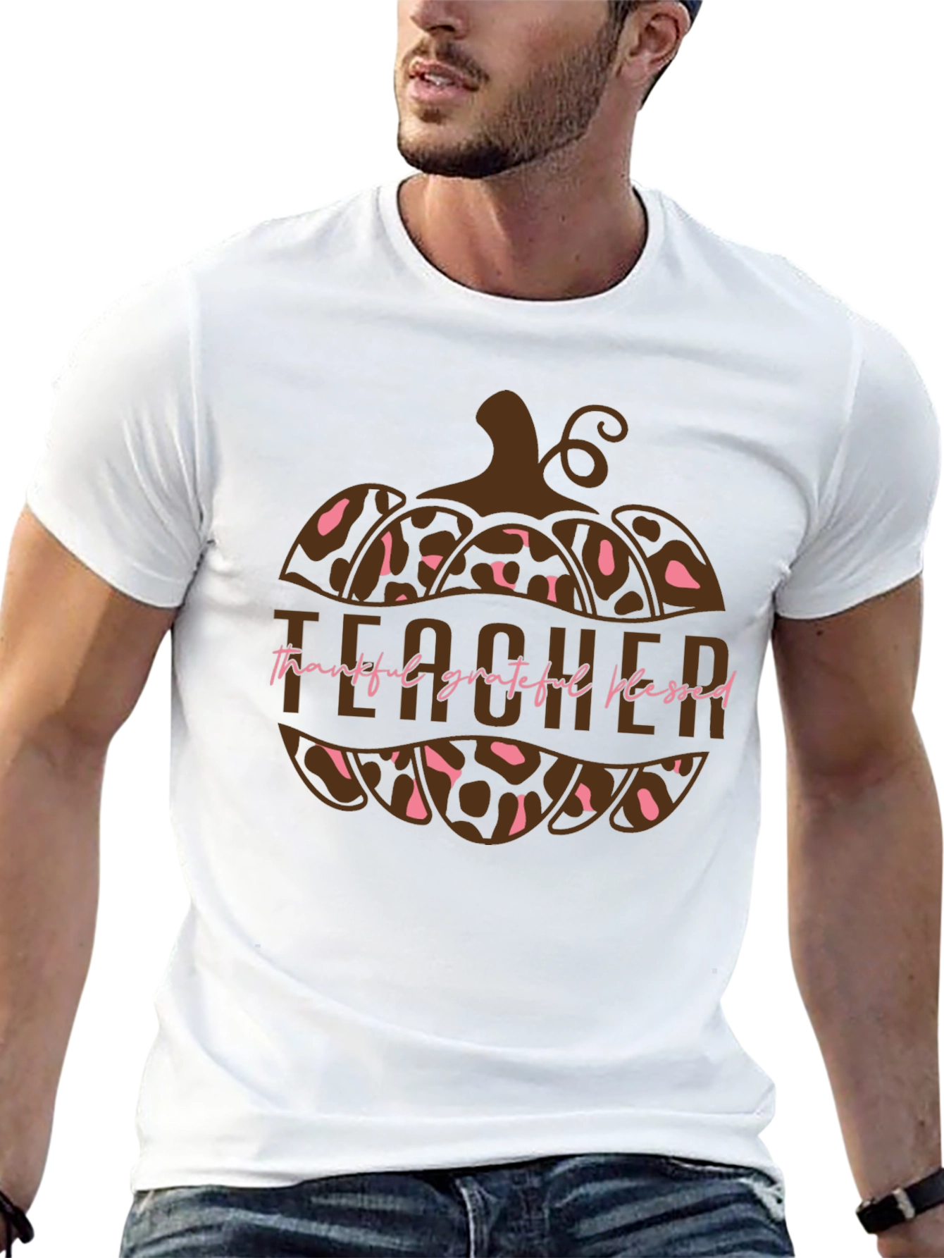 Teacher Thankful Pumpkin T-Shirt