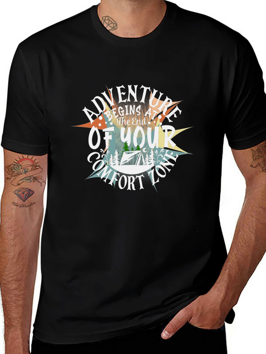 Adventure Begins at the End Comfort Zone T-Shirt