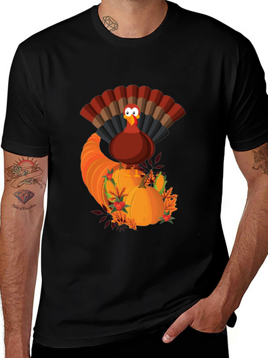Thanksgiving Turkey Cornucopia Graphic Tee