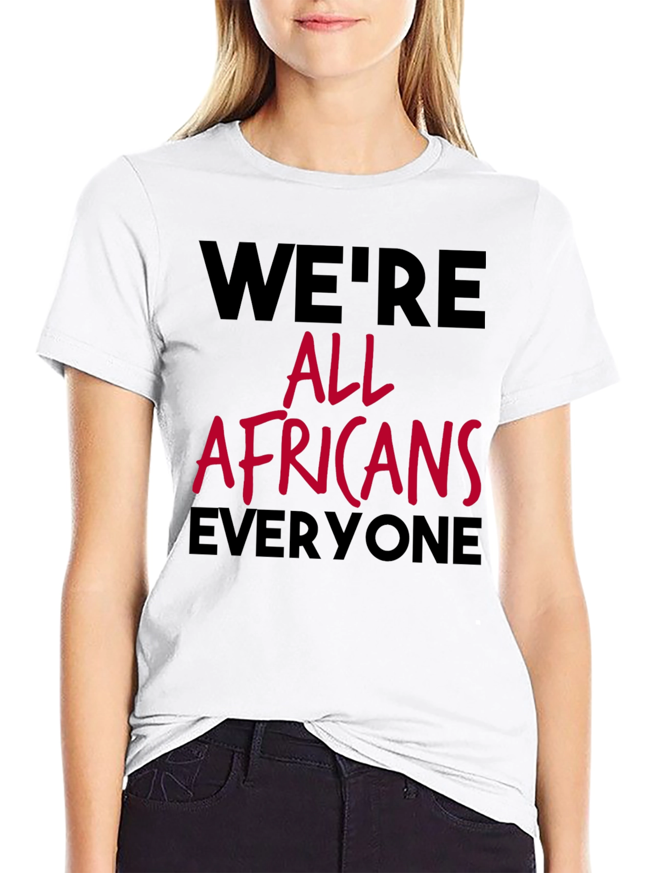 Were All Africans Tee - Black Graphic T-Shirt