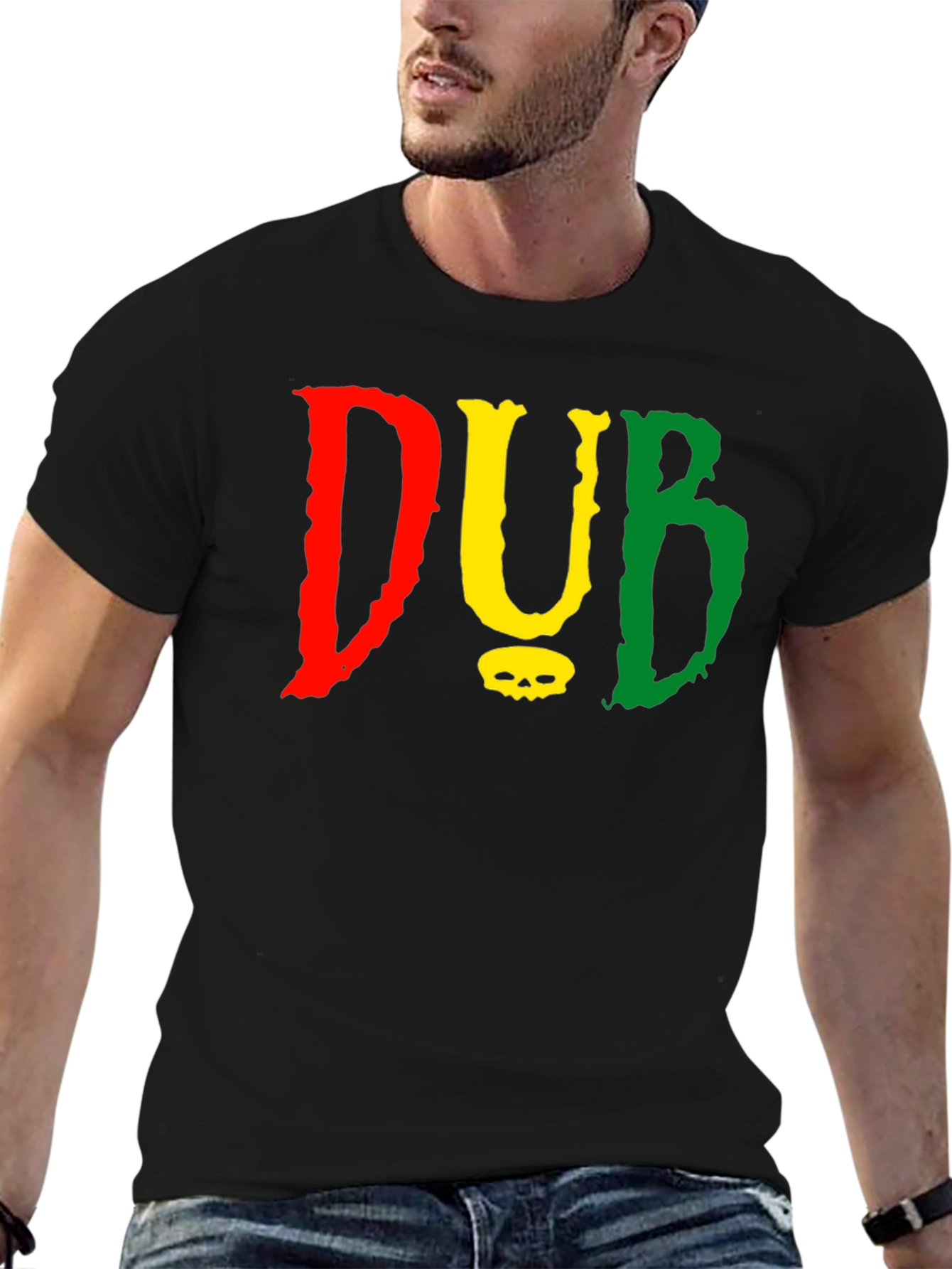 DUB Reggae Style T-Shirt - Red Yellow Green
