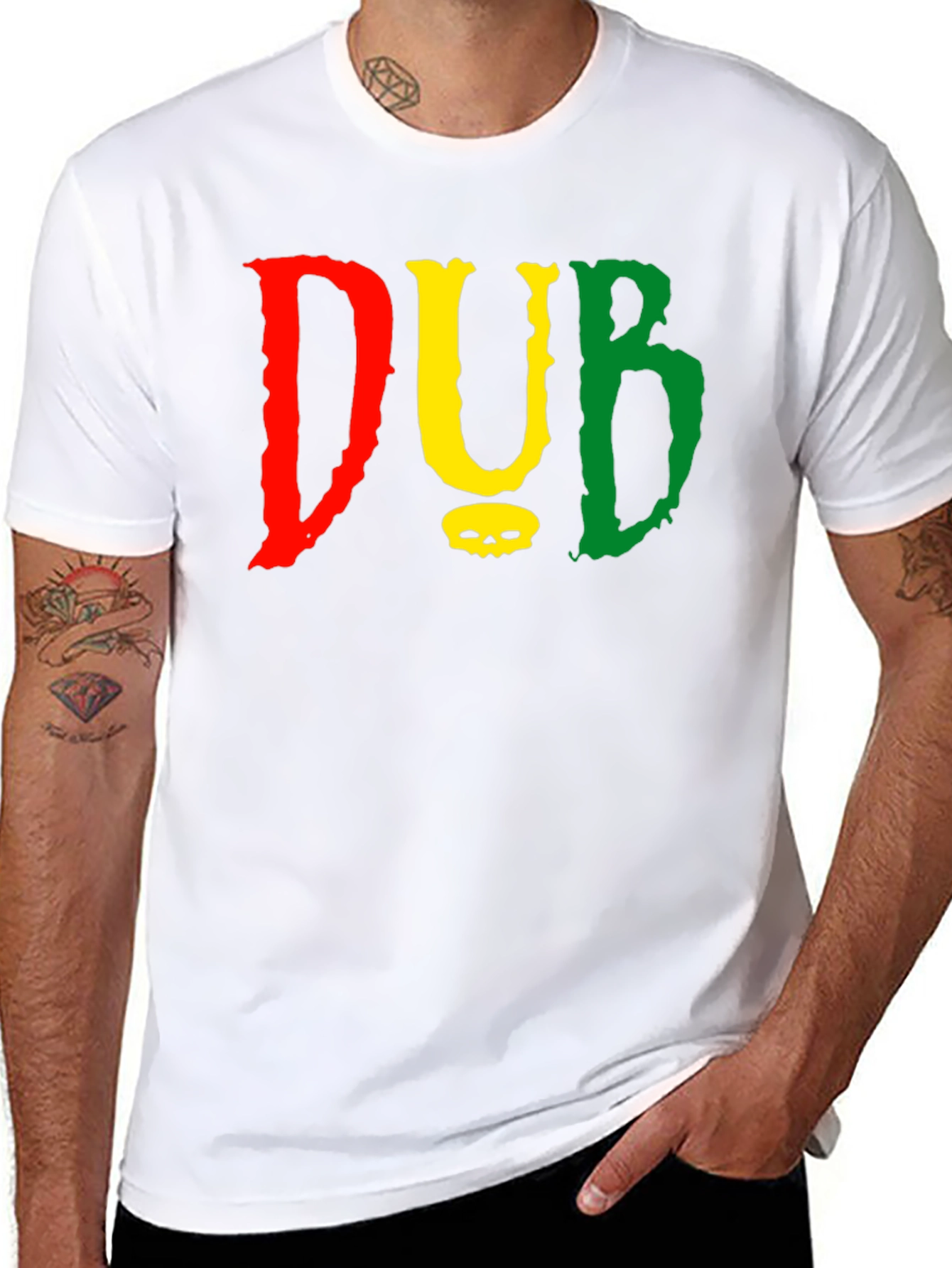 DUB Reggae Style T-Shirt - Red Yellow Green