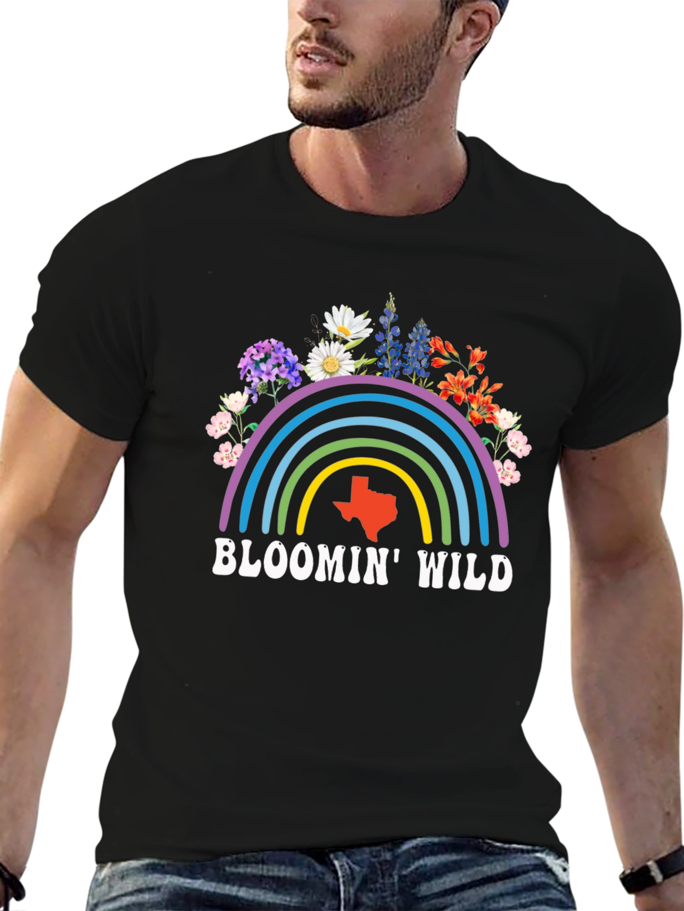 Bloomin Wild Texas Graphic Tee - Black