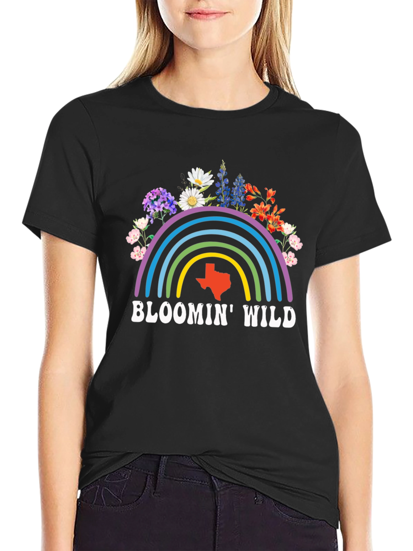 Bloomin Wild Texas Graphic Tee - Black