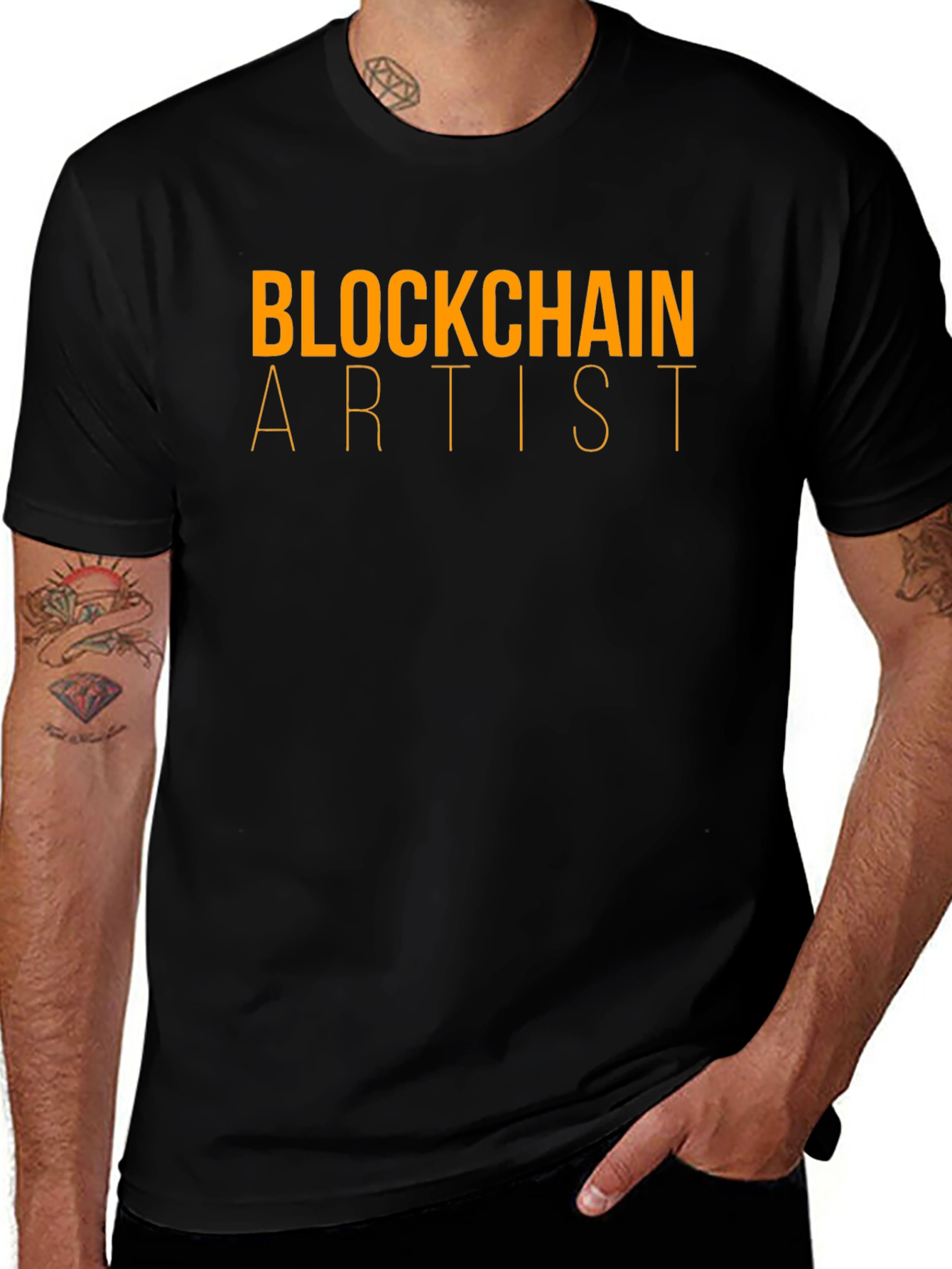 Blockchain Artist Graphic T-Shirt - Black