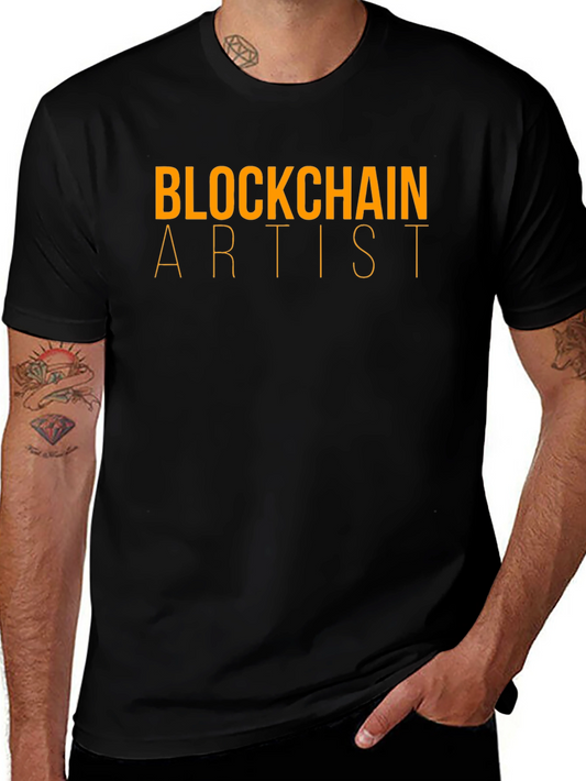 Blockchain Artist Graphic T-Shirt - Black
