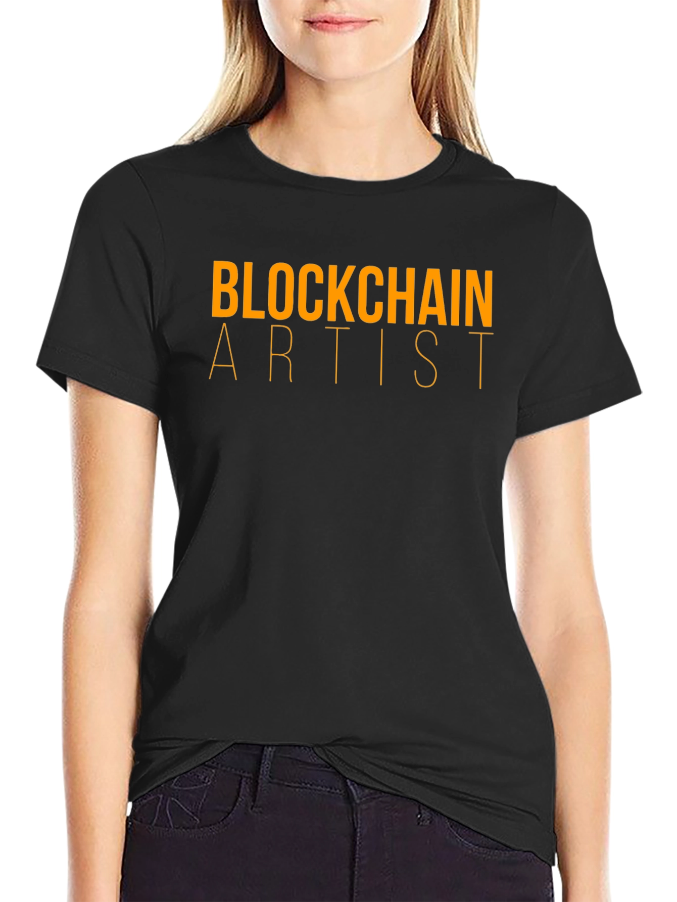 Blockchain Artist Graphic T-Shirt - Black