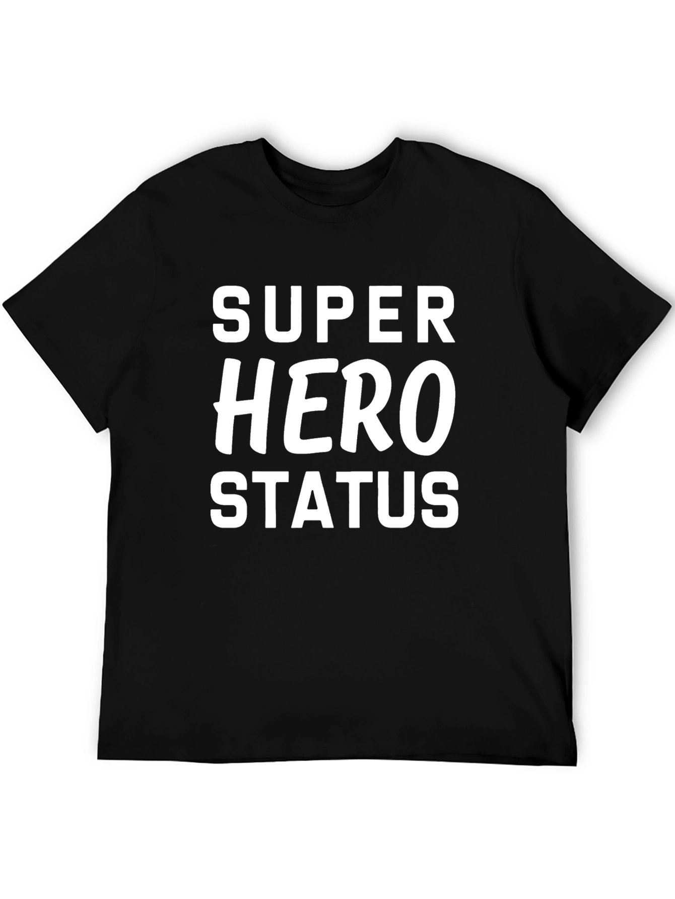 Super Hero Status Black Graphic Tee