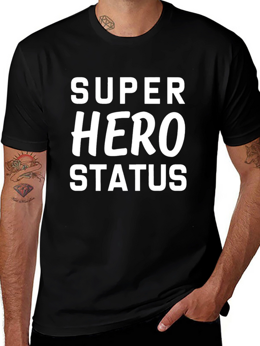Super Hero Status Black Graphic Tee