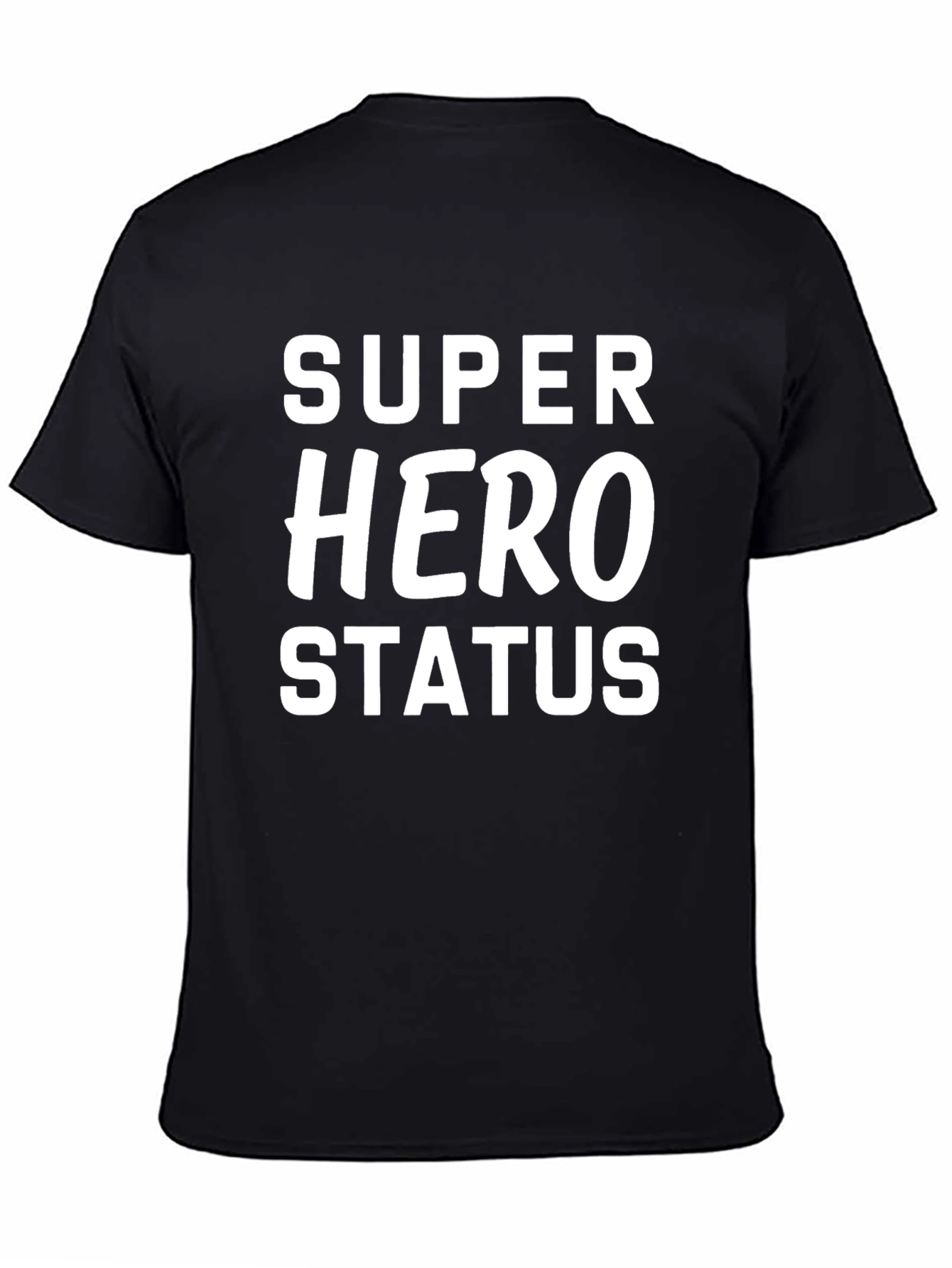Super Hero Status Black Graphic Tee