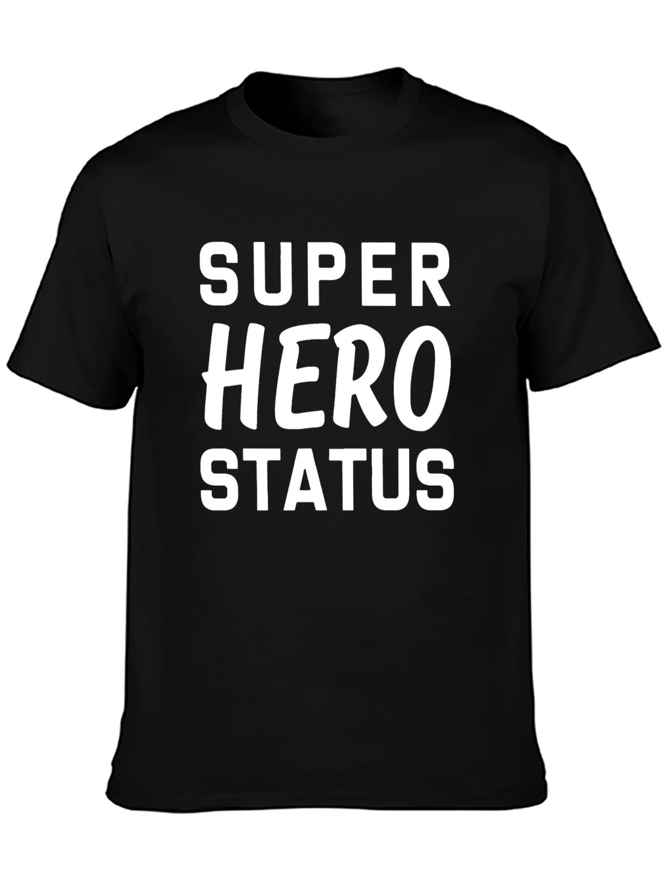 Super Hero Status Black Graphic Tee