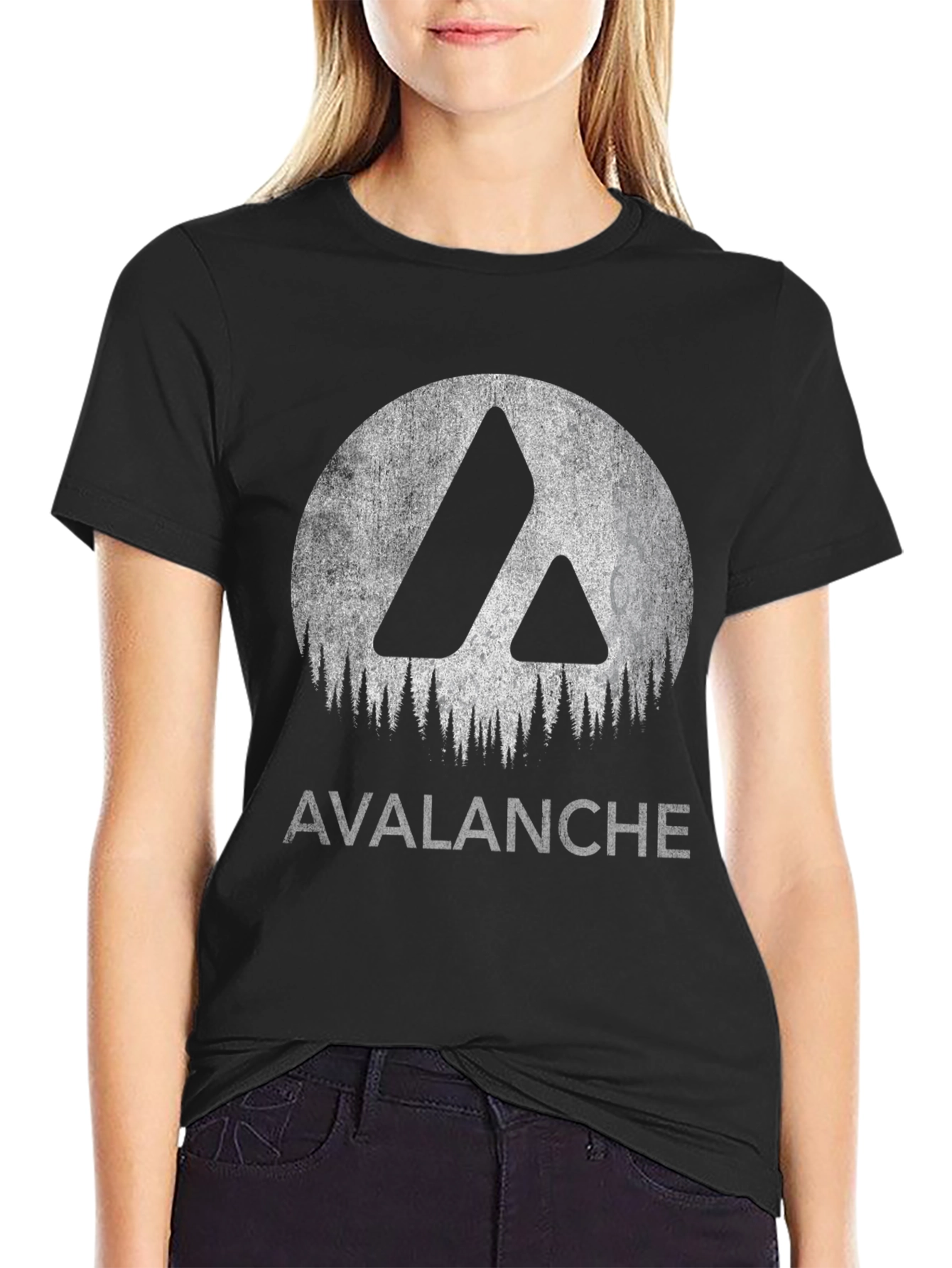 Avalanche Graphic Tee - Black Cotton T-Shirt