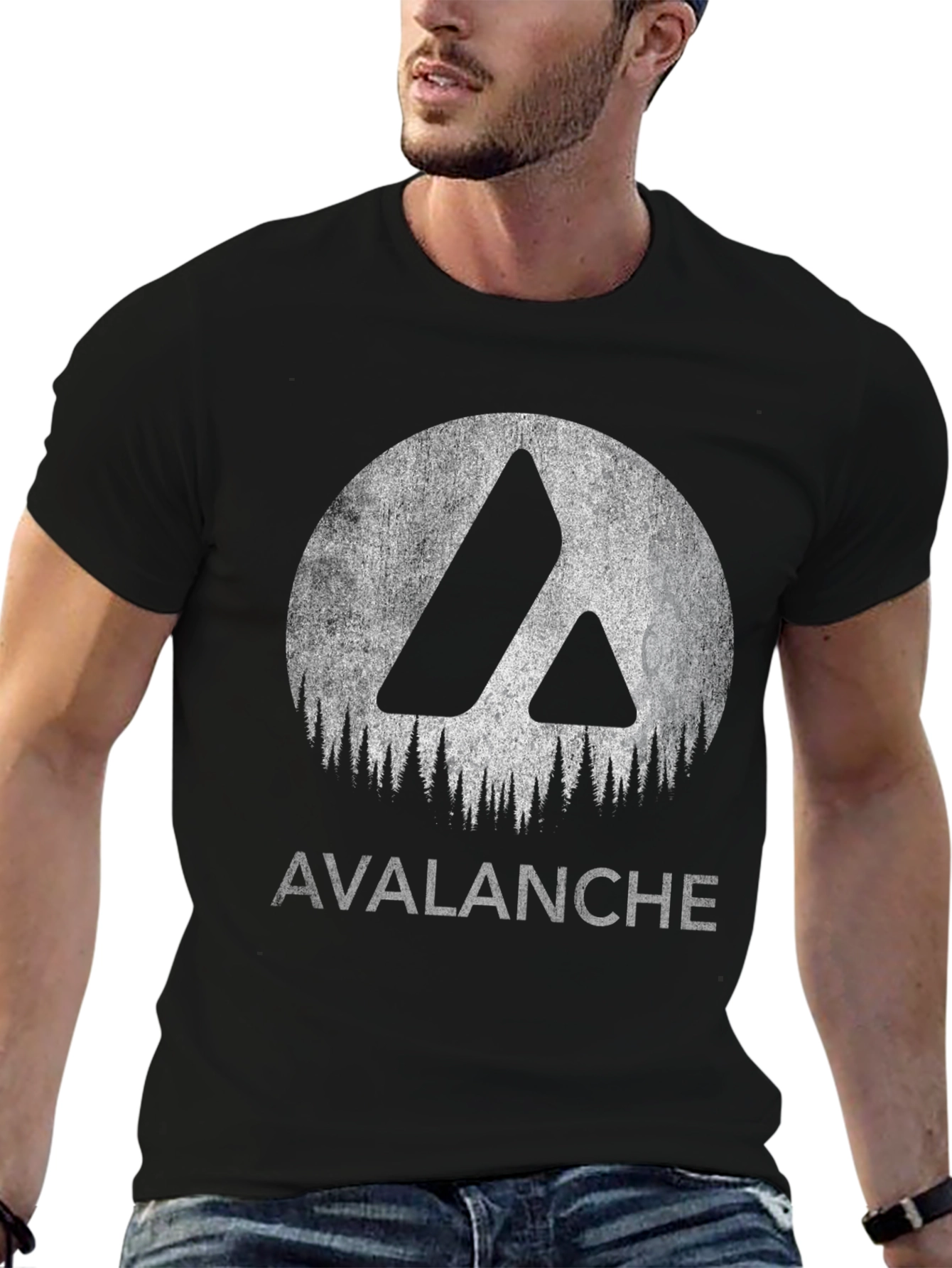Avalanche Graphic Tee - Black Cotton T-Shirt