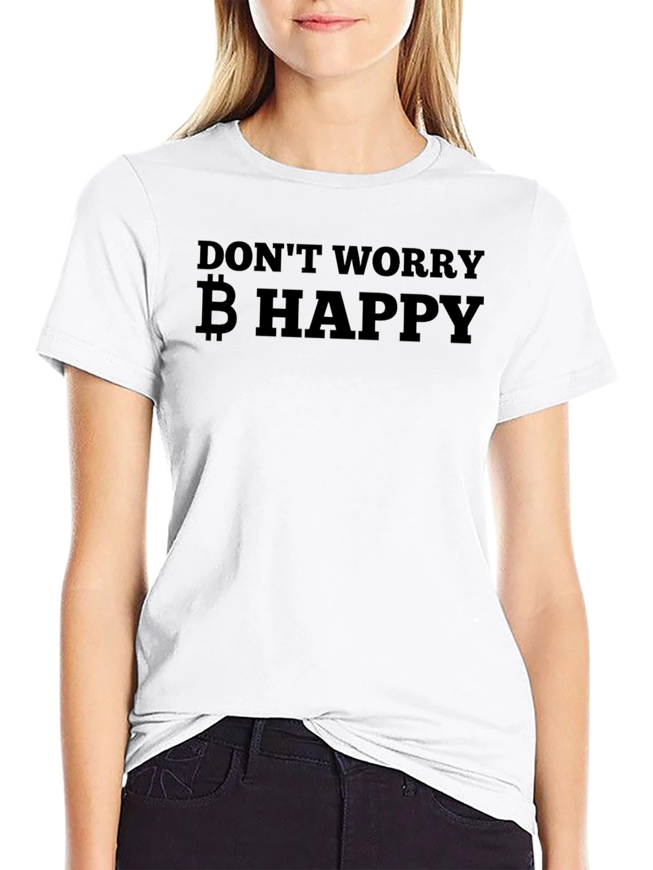 Dont Worry Bitcoin Happy T-Shirt - Crypto Tee