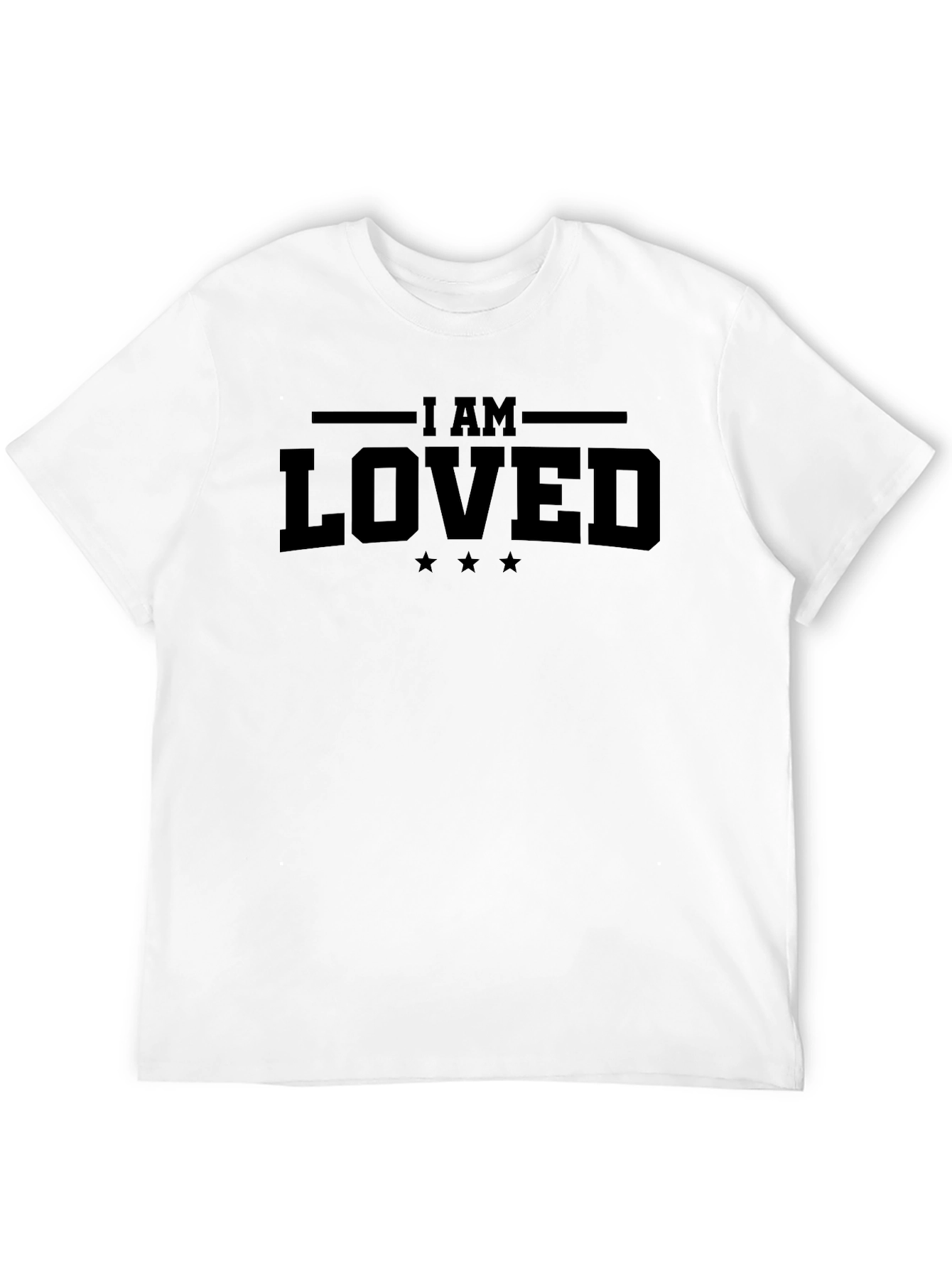 I AM LOVED Graphic Tee - Black Cotton T-Shirt