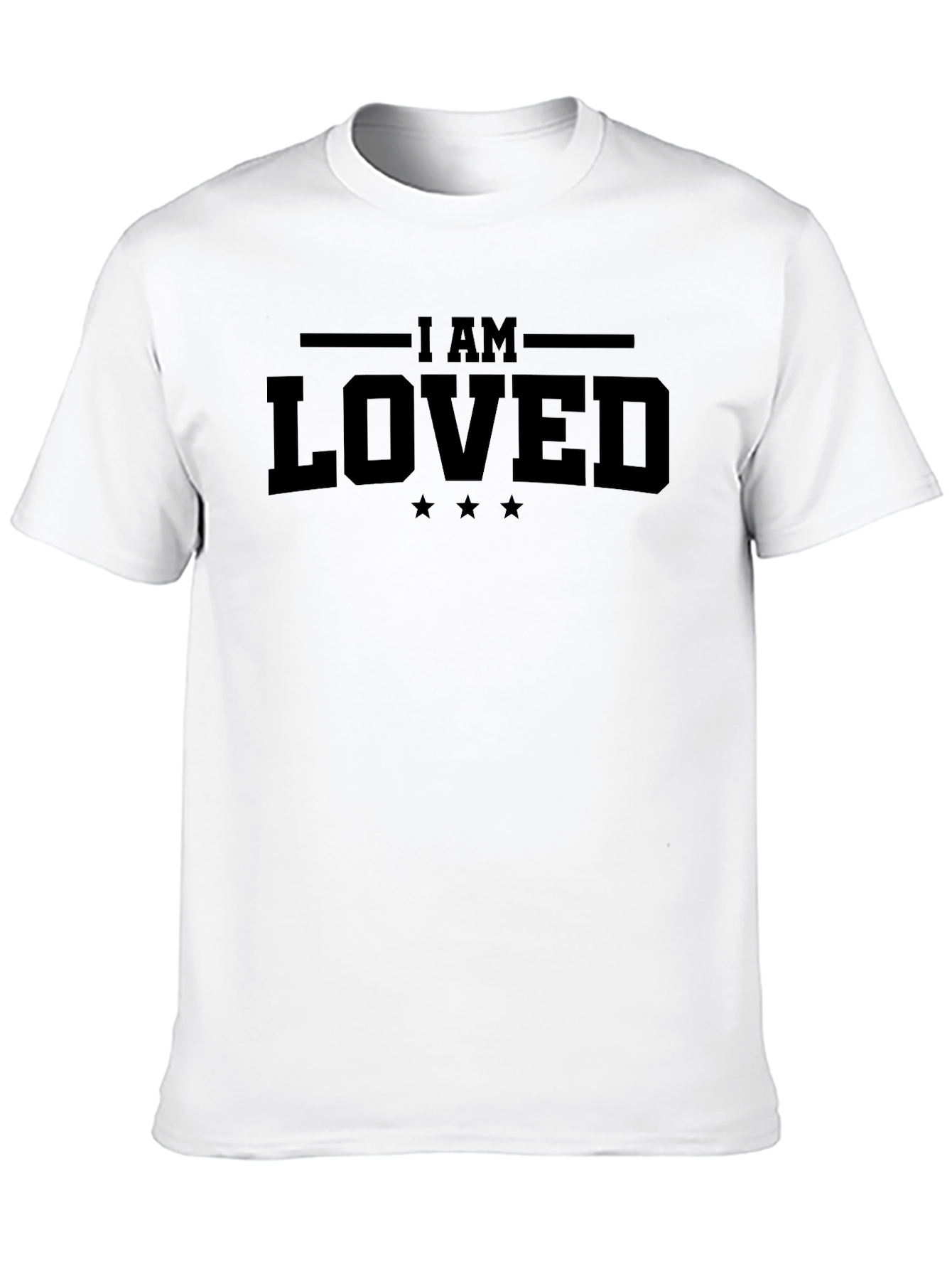 I AM LOVED Graphic Tee - Black Cotton T-Shirt