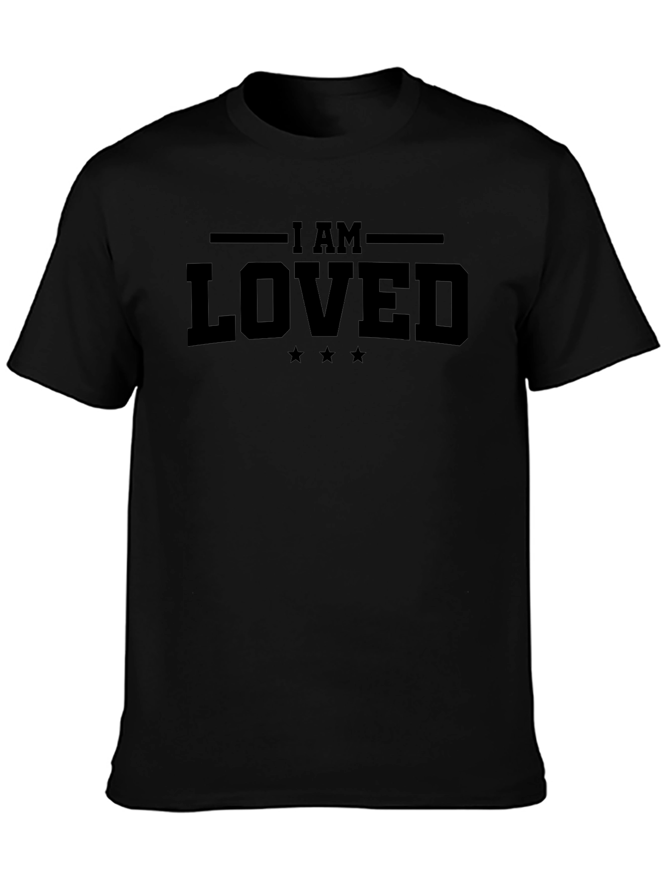 I AM LOVED Graphic Tee - Black Cotton T-Shirt