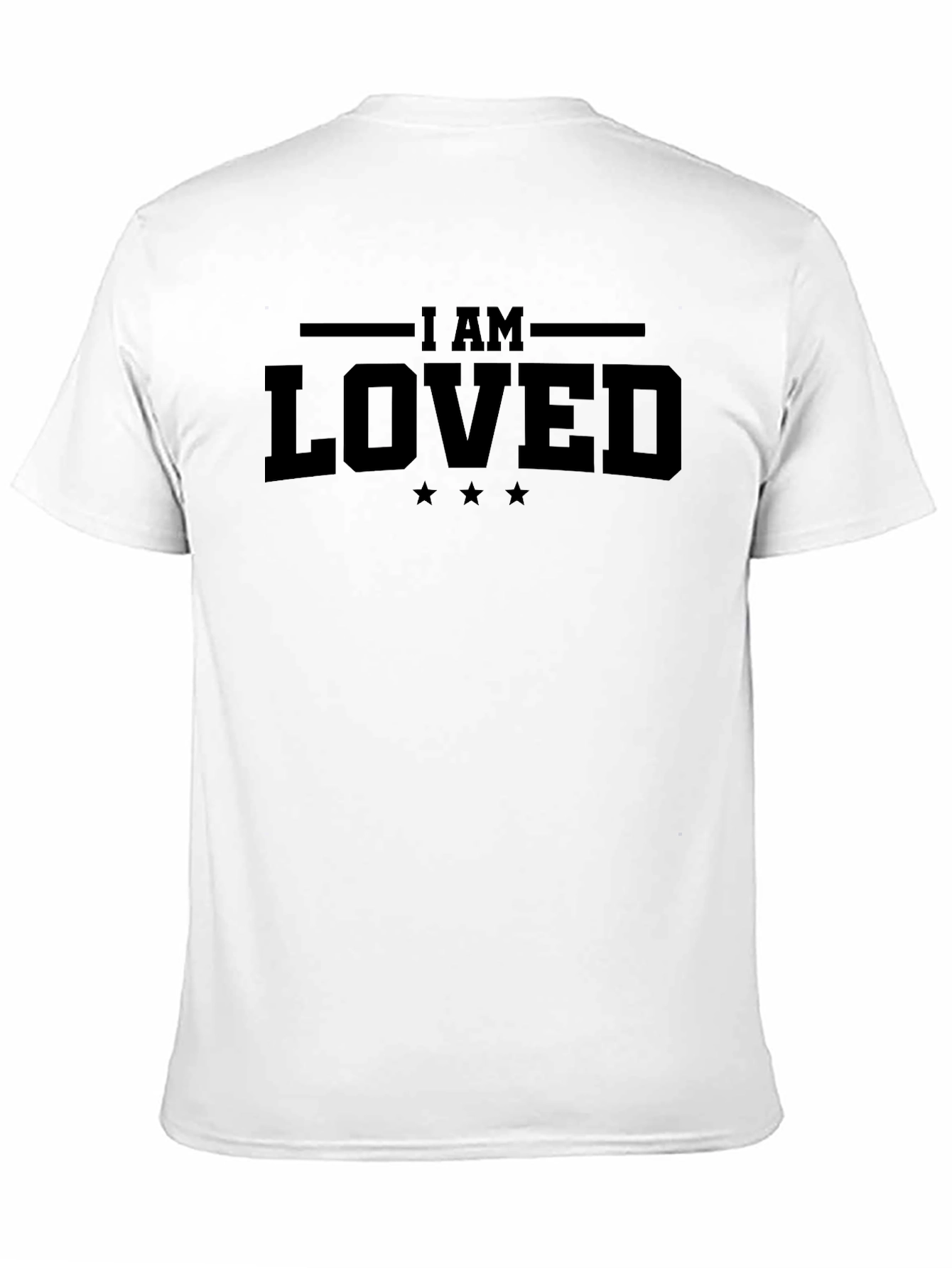 I AM LOVED Graphic Tee - Black Cotton T-Shirt