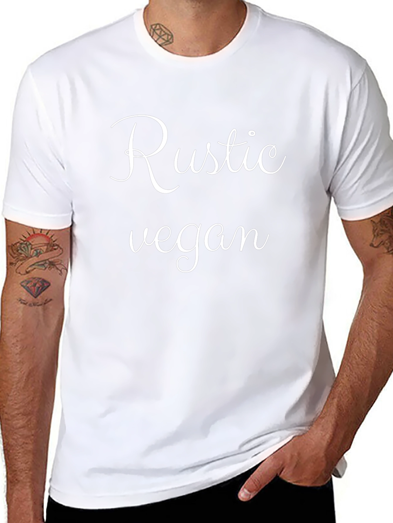 Rustic Vegan Graphic Tee - Stylish Unisex T-Shirt
