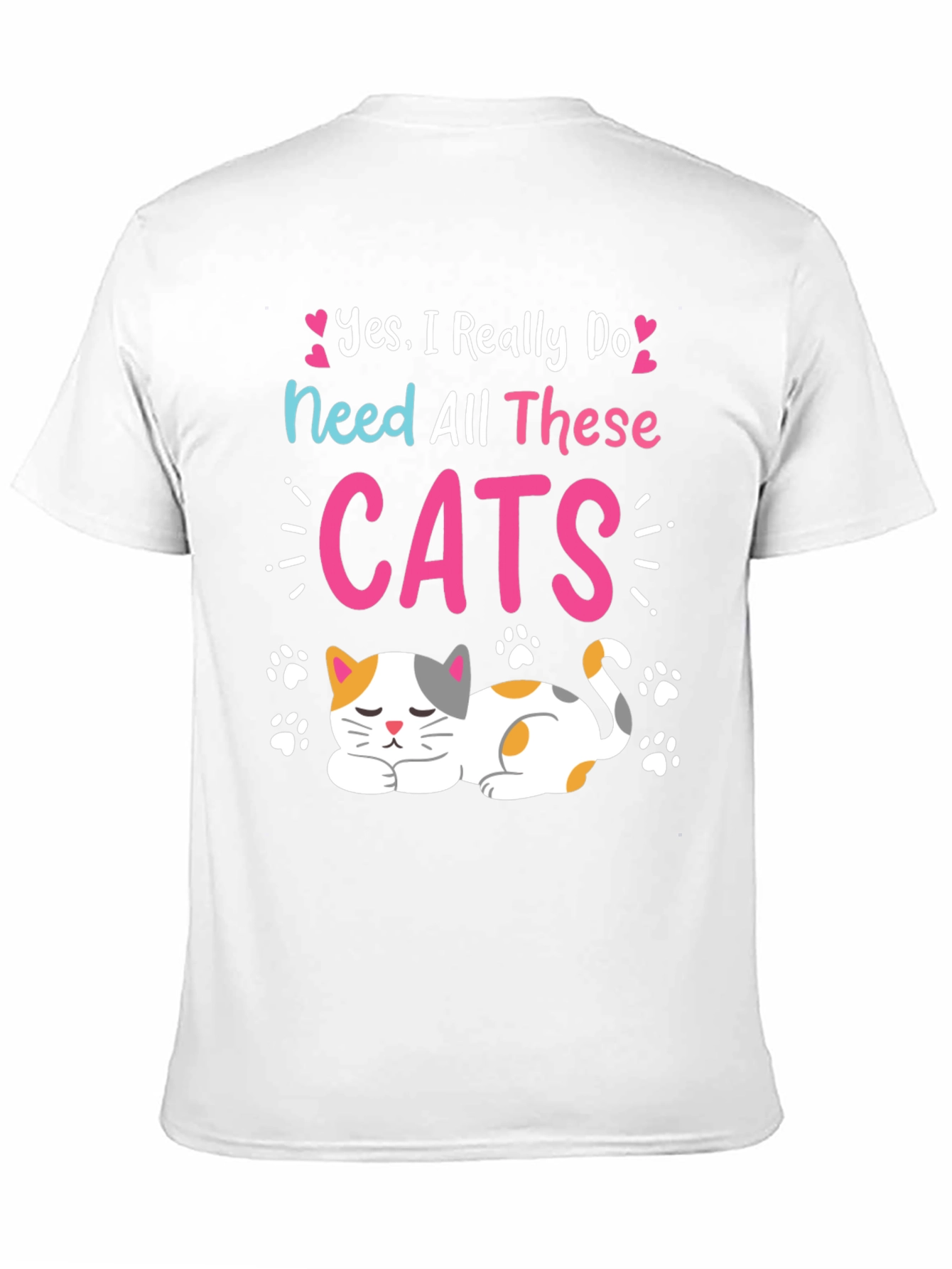 Yes I Need All These Cats Black T-Shirt
