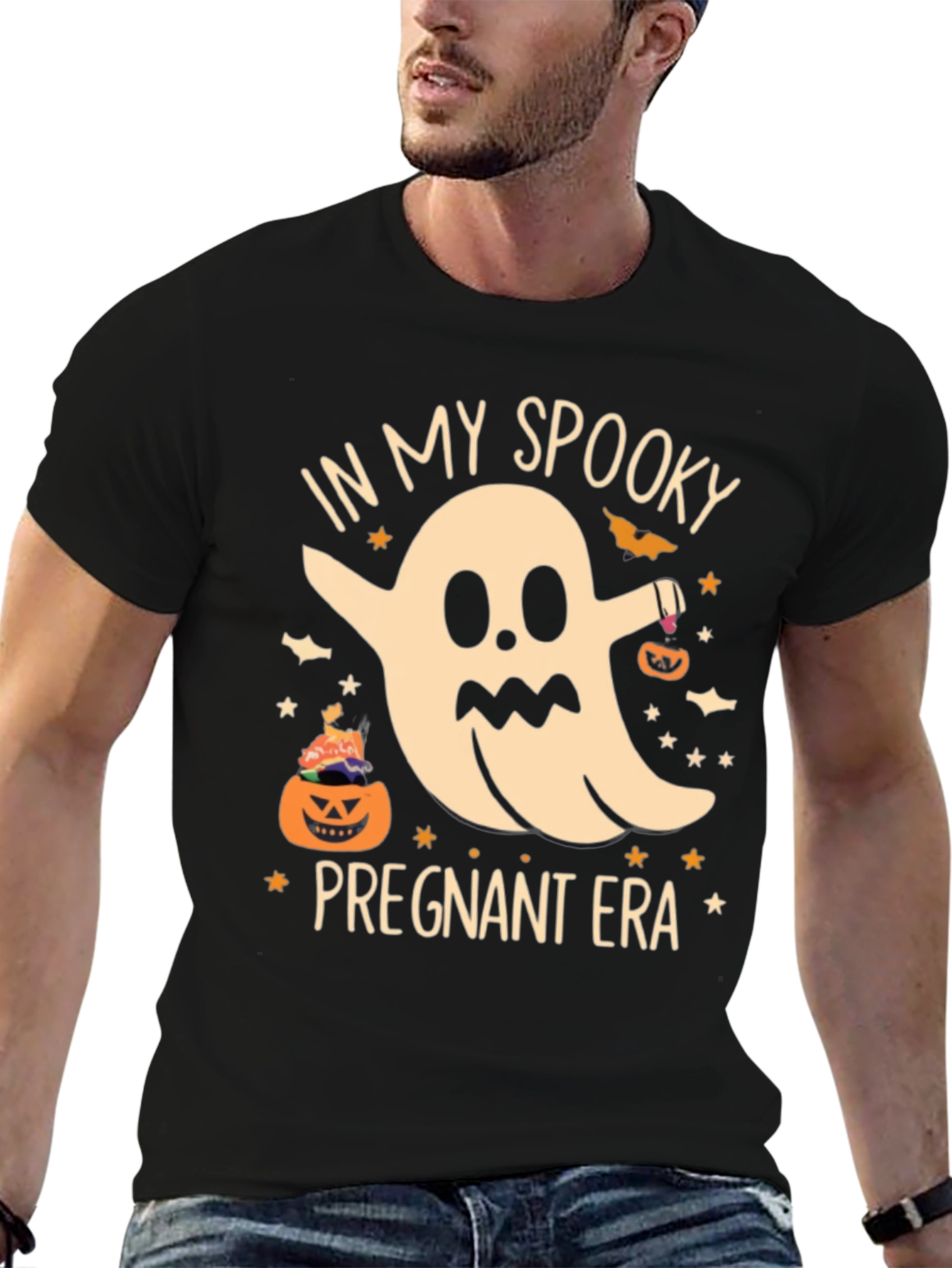 Spooky Pregnant Era Halloween T-Shirt