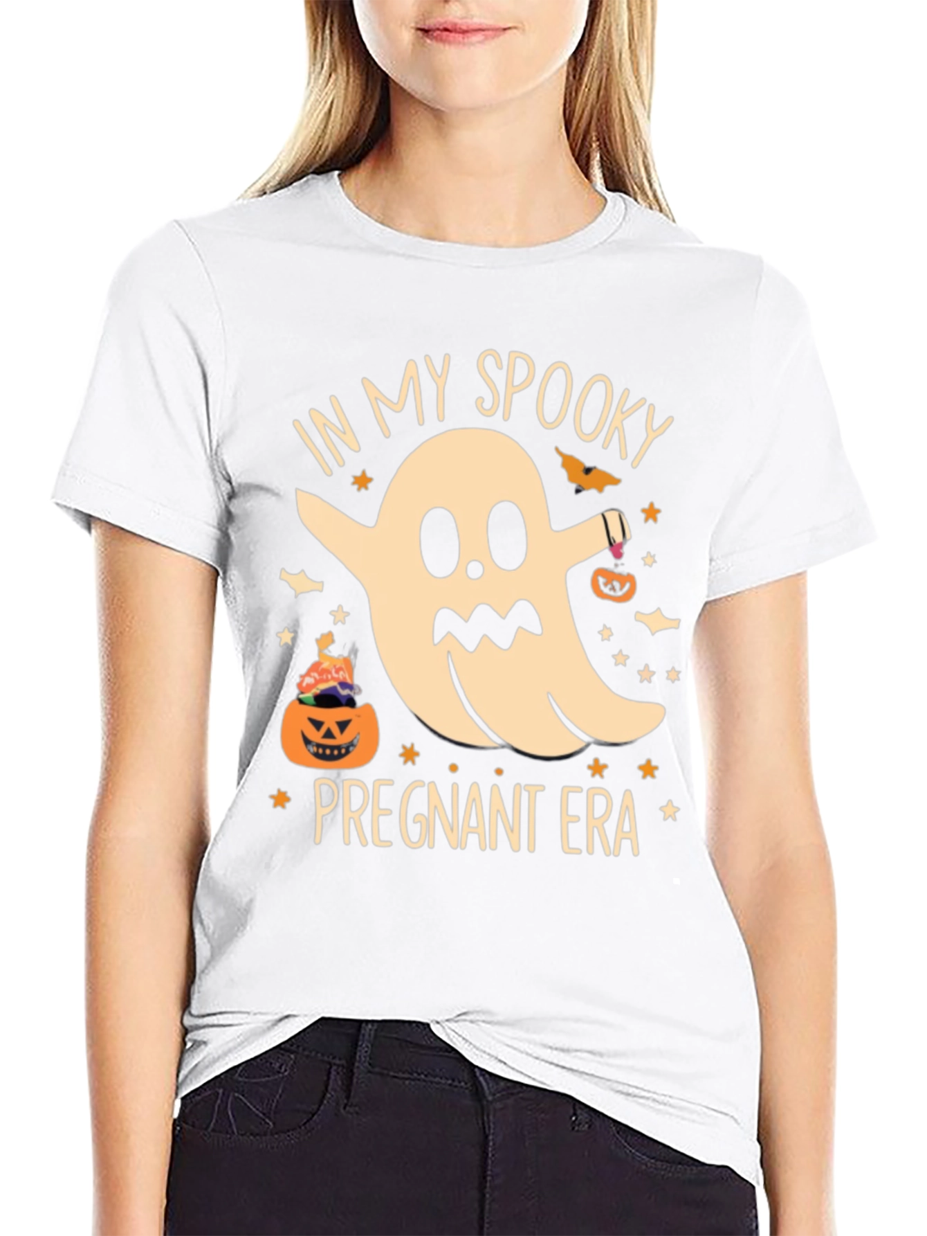 Spooky Pregnant Era Halloween T-Shirt
