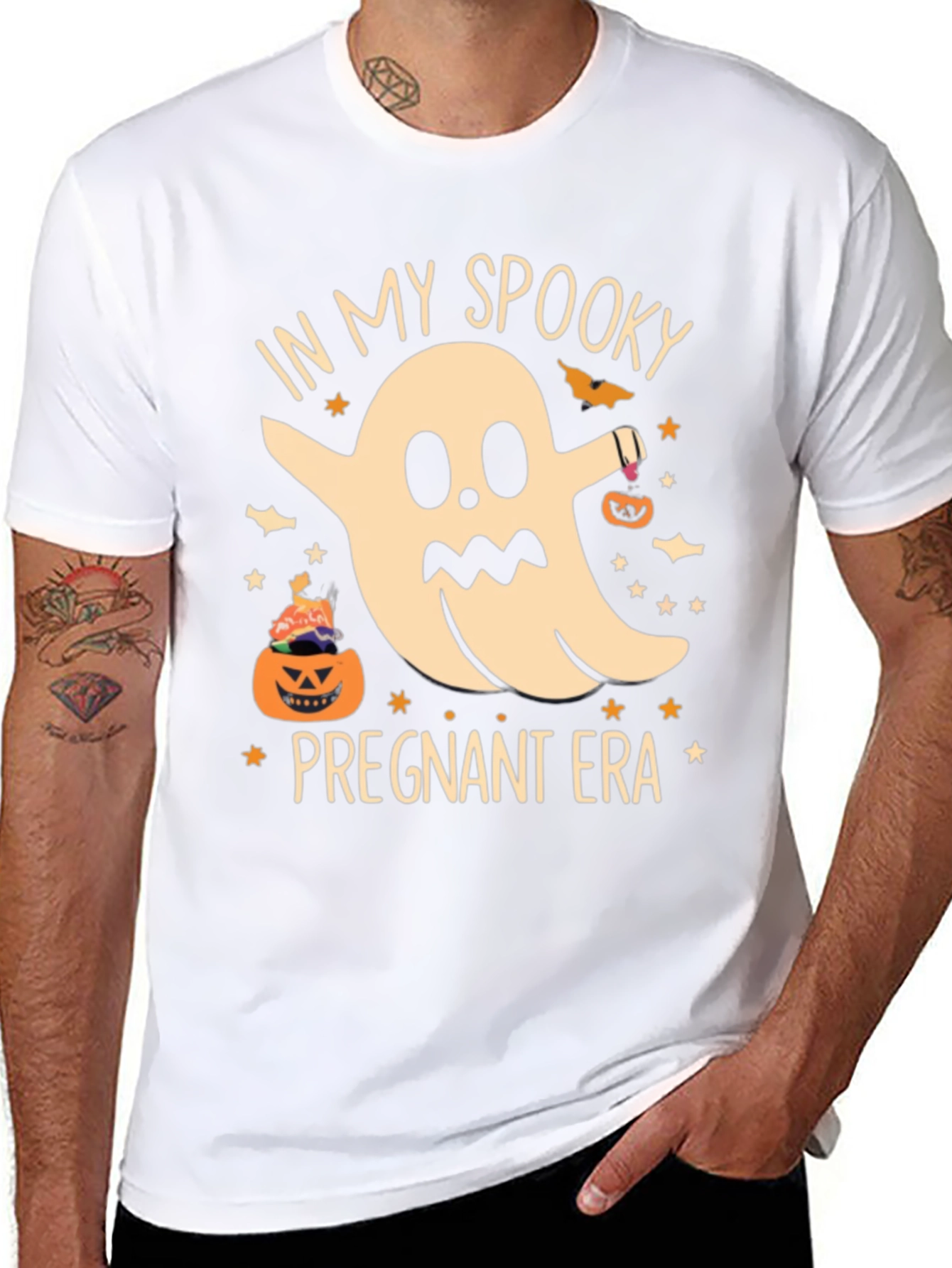 Spooky Pregnant Era Halloween T-Shirt