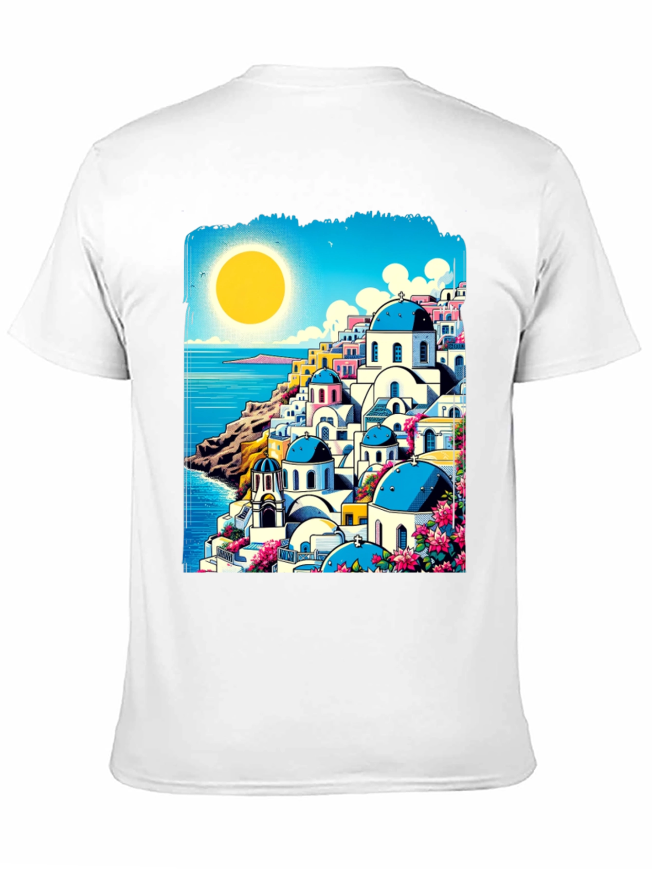 Santorini Sunset T-Shirt: Greek Island Style