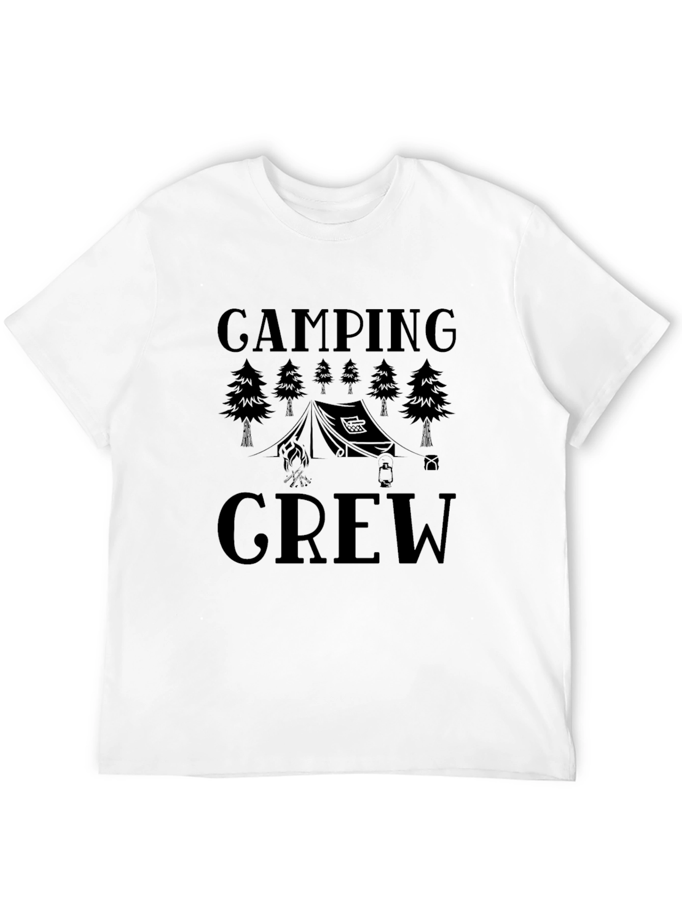 Camping Crew Black Graphic T-Shirt