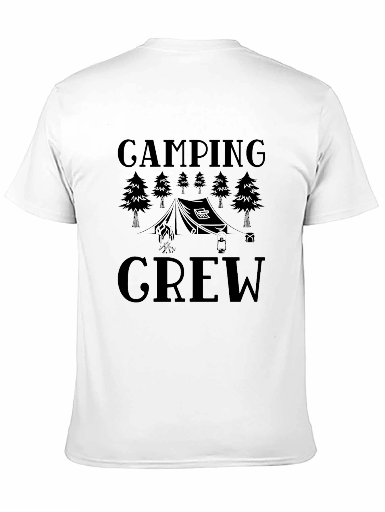 Camping Crew Black Graphic T-Shirt