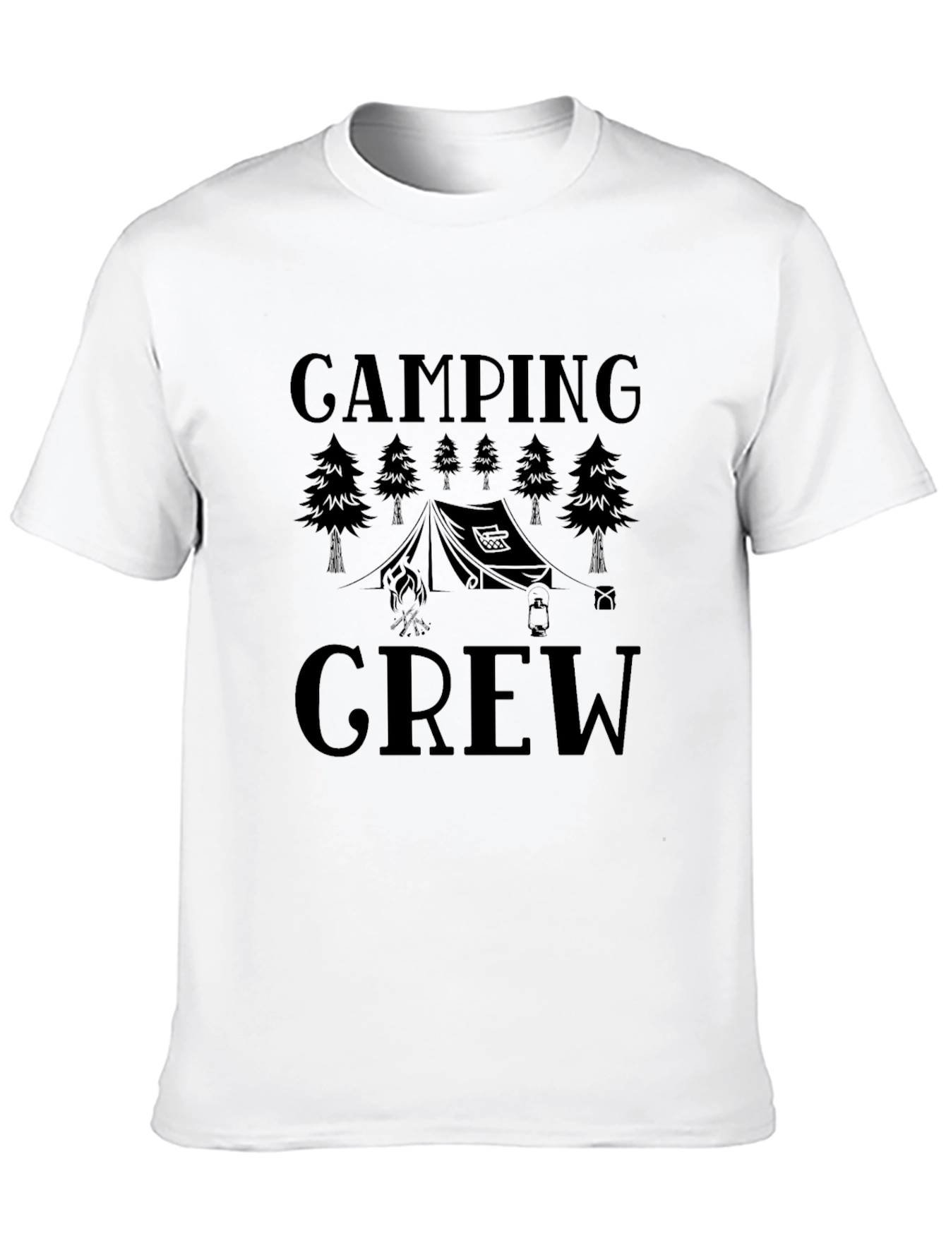 Camping Crew Black Graphic T-Shirt