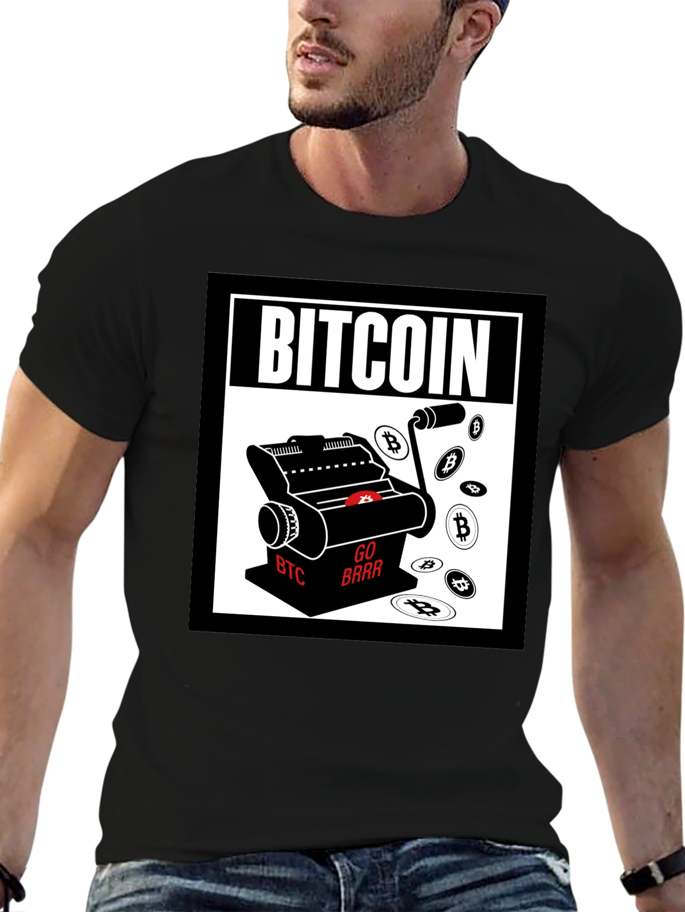 Bitcoin Printing T-Shirt - Crypto Currency Tee