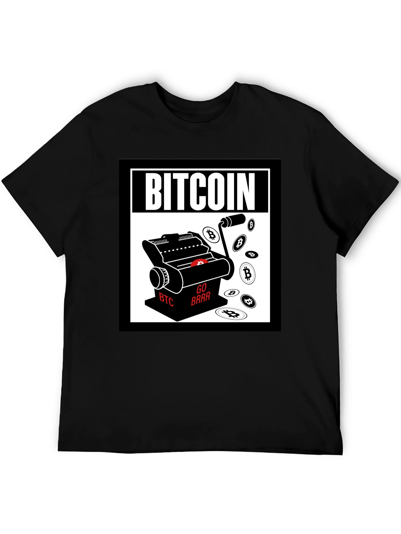 Bitcoin Printing T-Shirt - Crypto Currency Tee