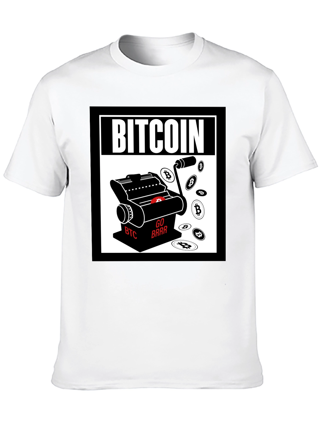 Bitcoin Printing T-Shirt - Crypto Currency Tee