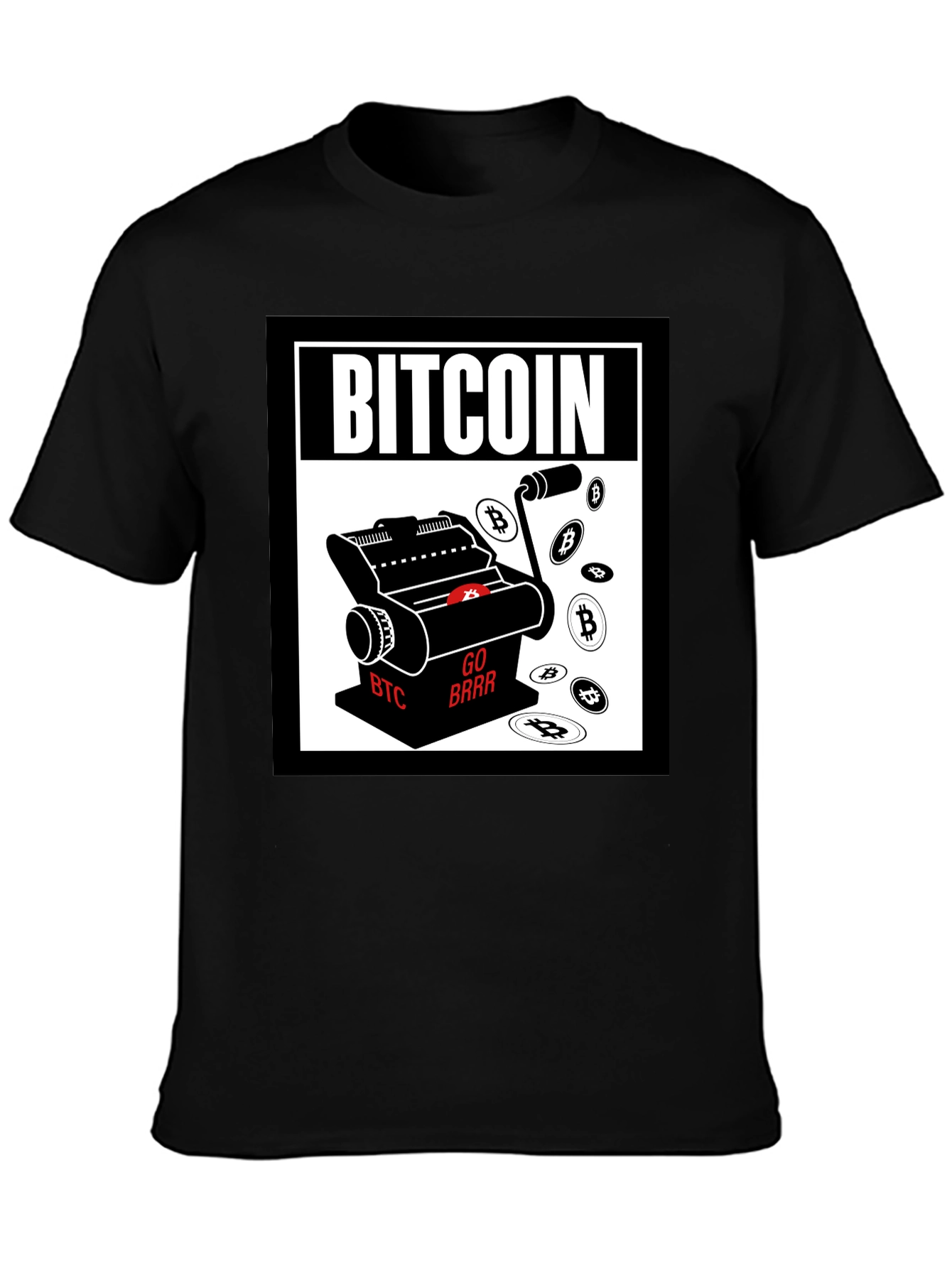 Bitcoin Printing T-Shirt - Crypto Currency Tee