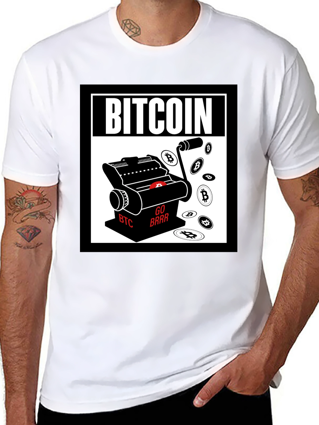 Bitcoin Printing T-Shirt - Crypto Currency Tee