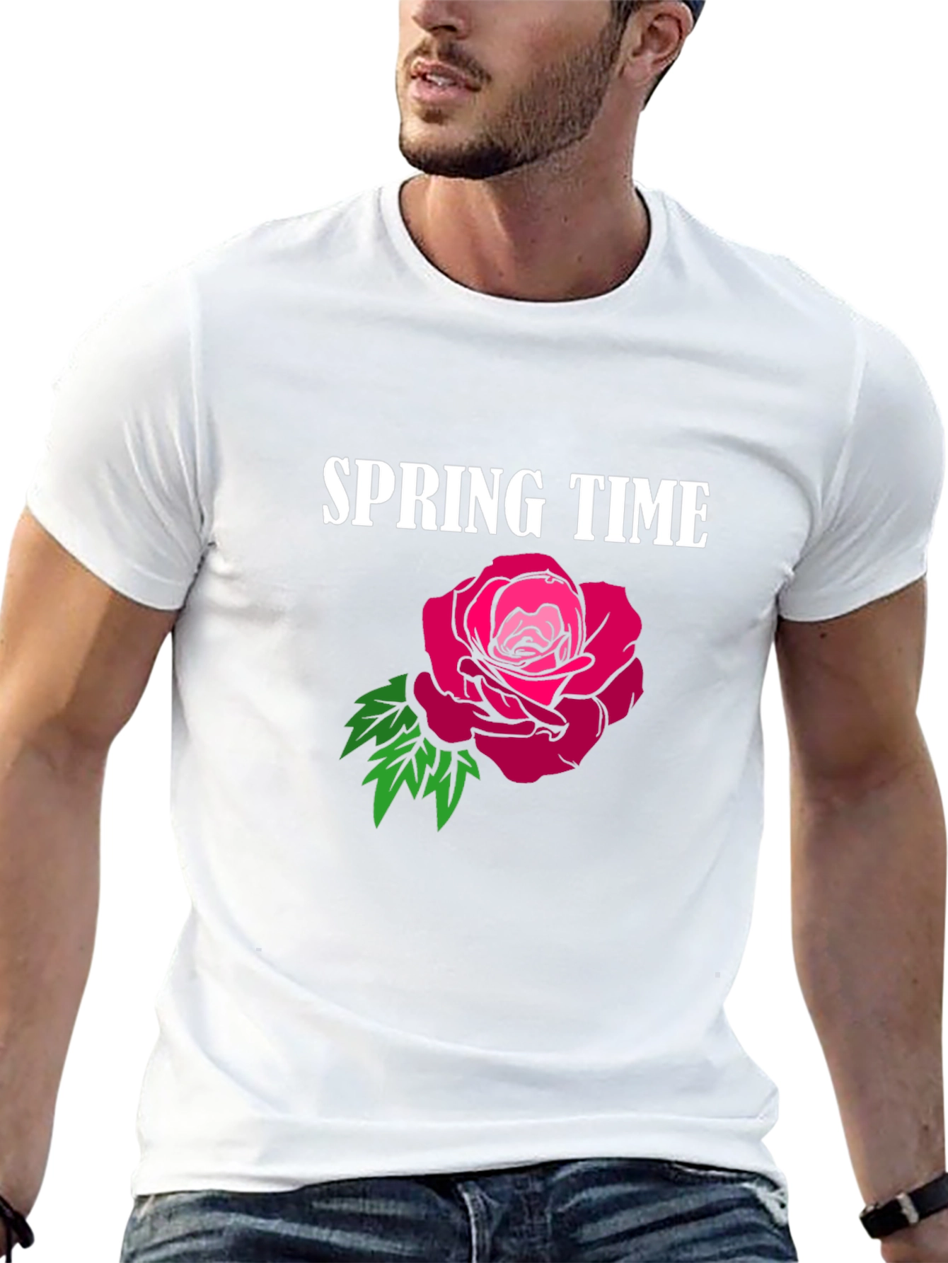 Spring Time Rose Graphic T-Shirt