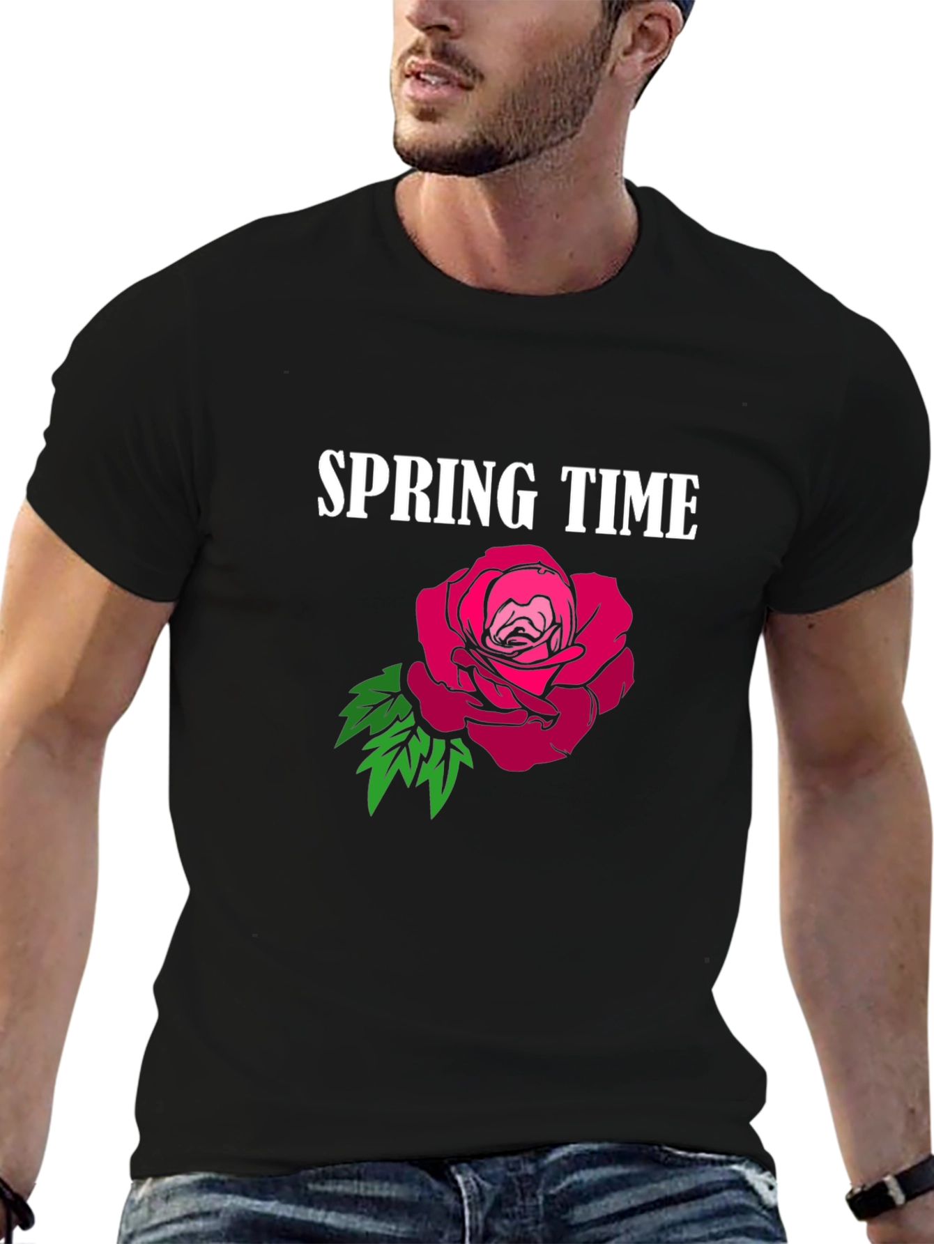 Spring Time Rose Graphic T-Shirt