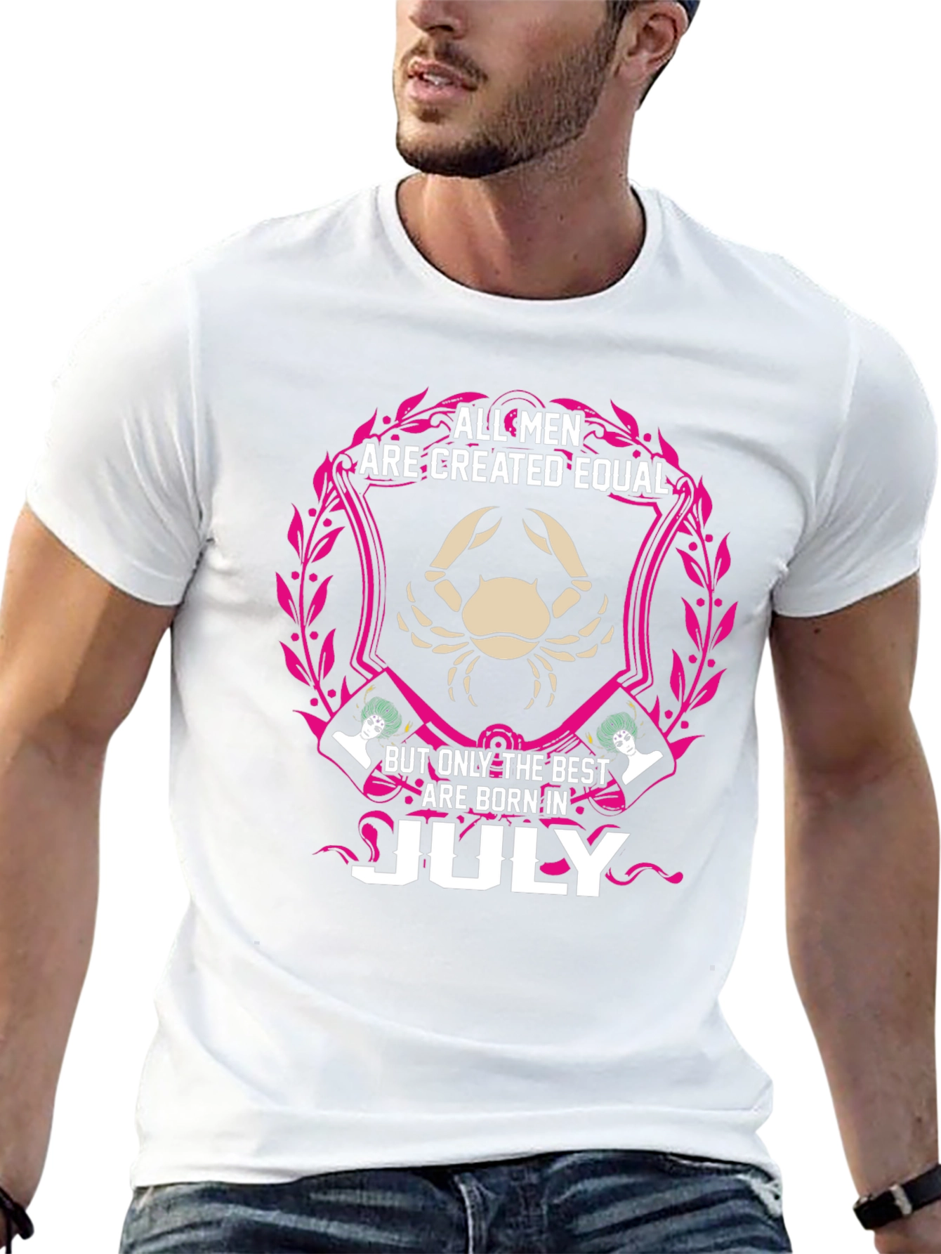 All Men Are Created Equal July Birthday T-Shirt