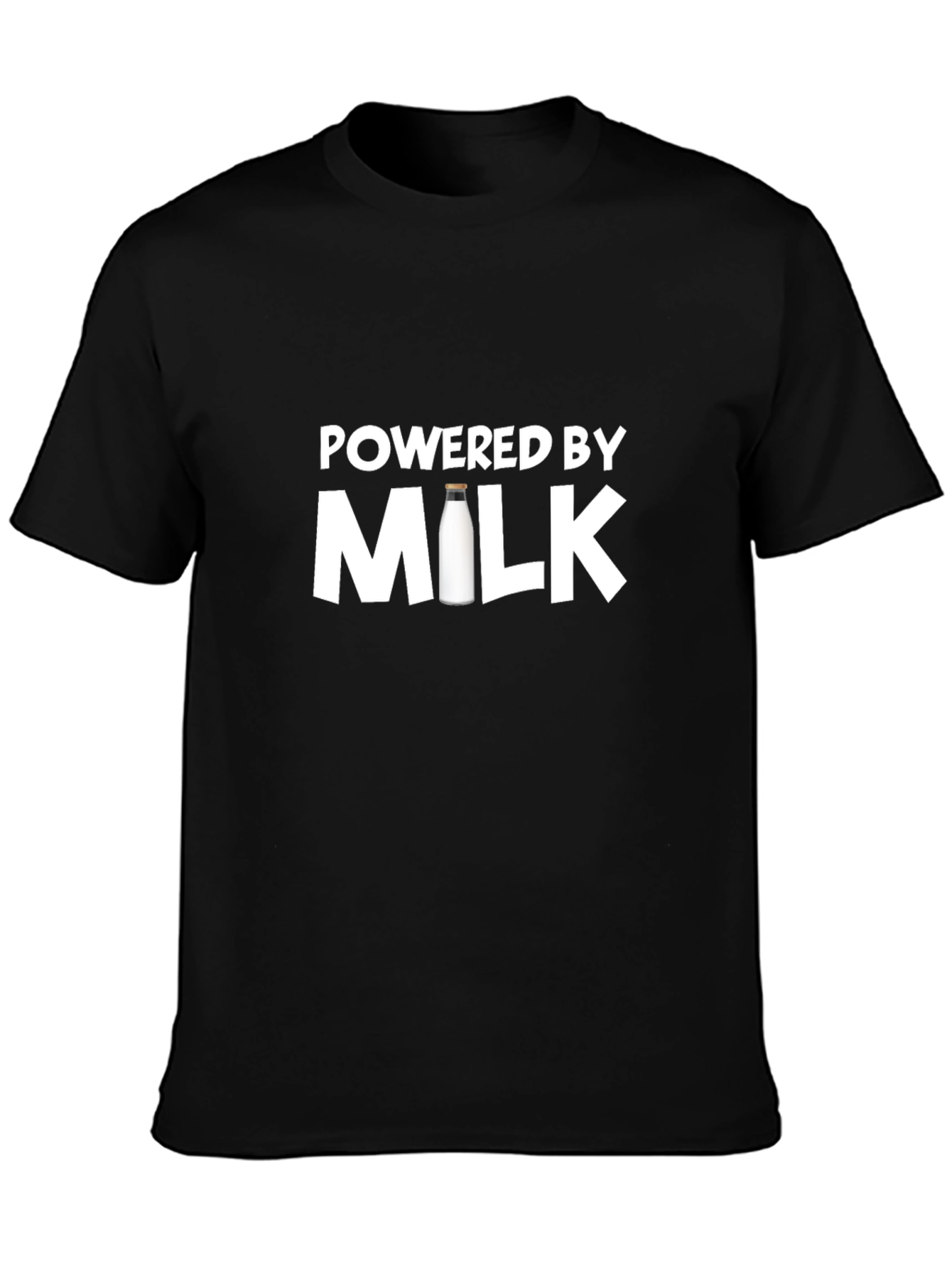 Powered By Milk T-Shirt - Premium Cotton