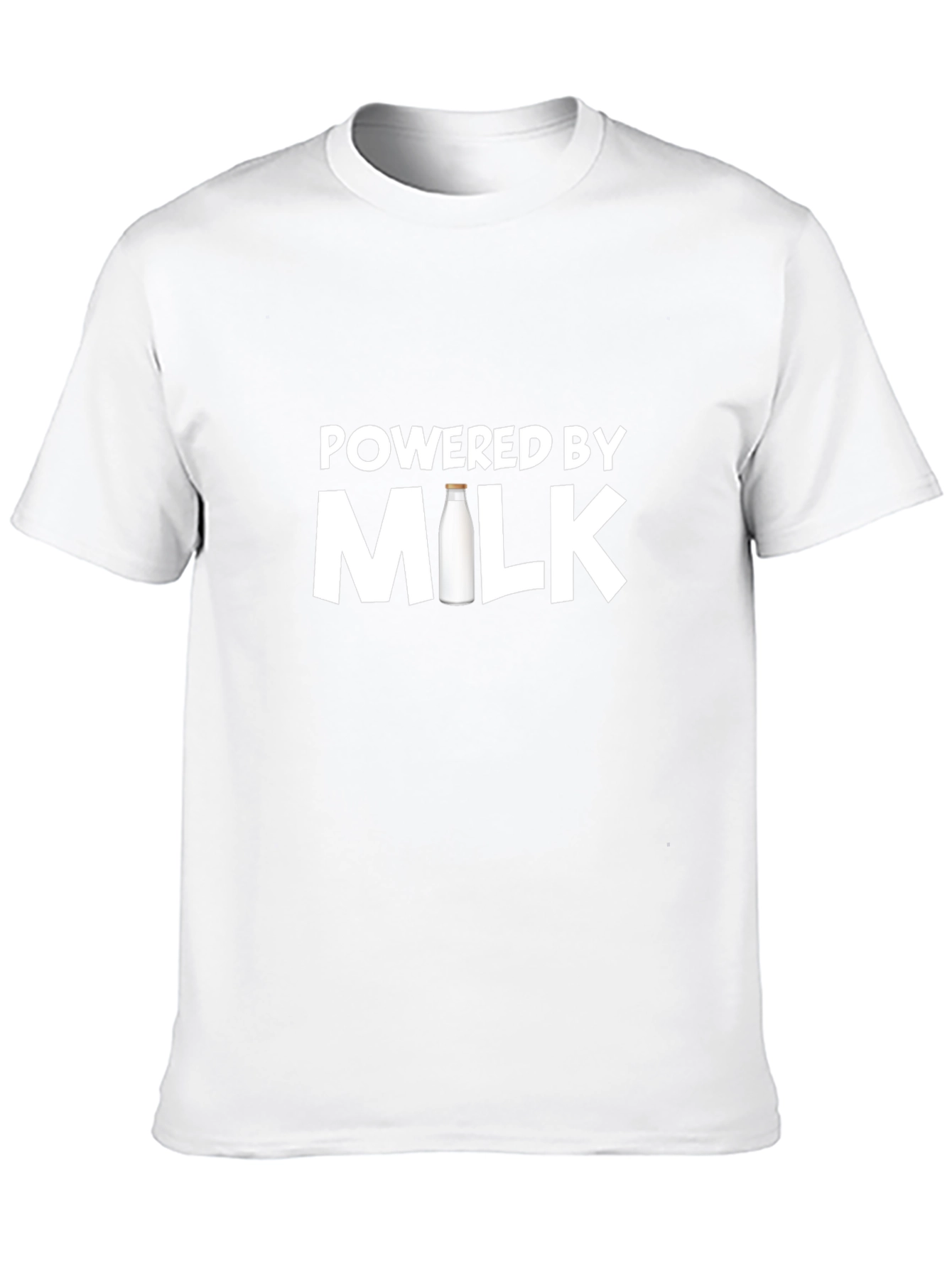 Powered By Milk T-Shirt - Premium Cotton