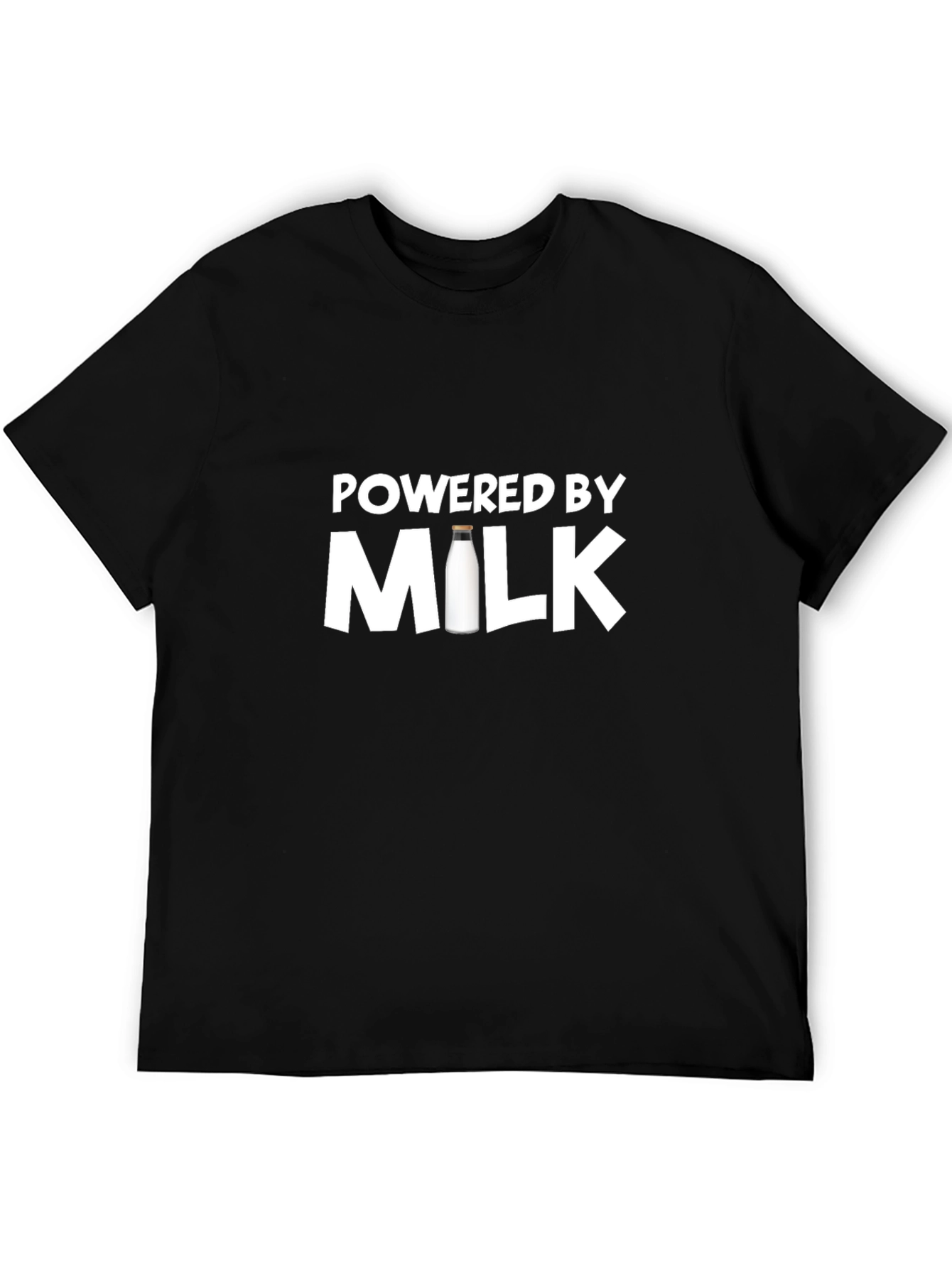 Powered By Milk T-Shirt - Premium Cotton
