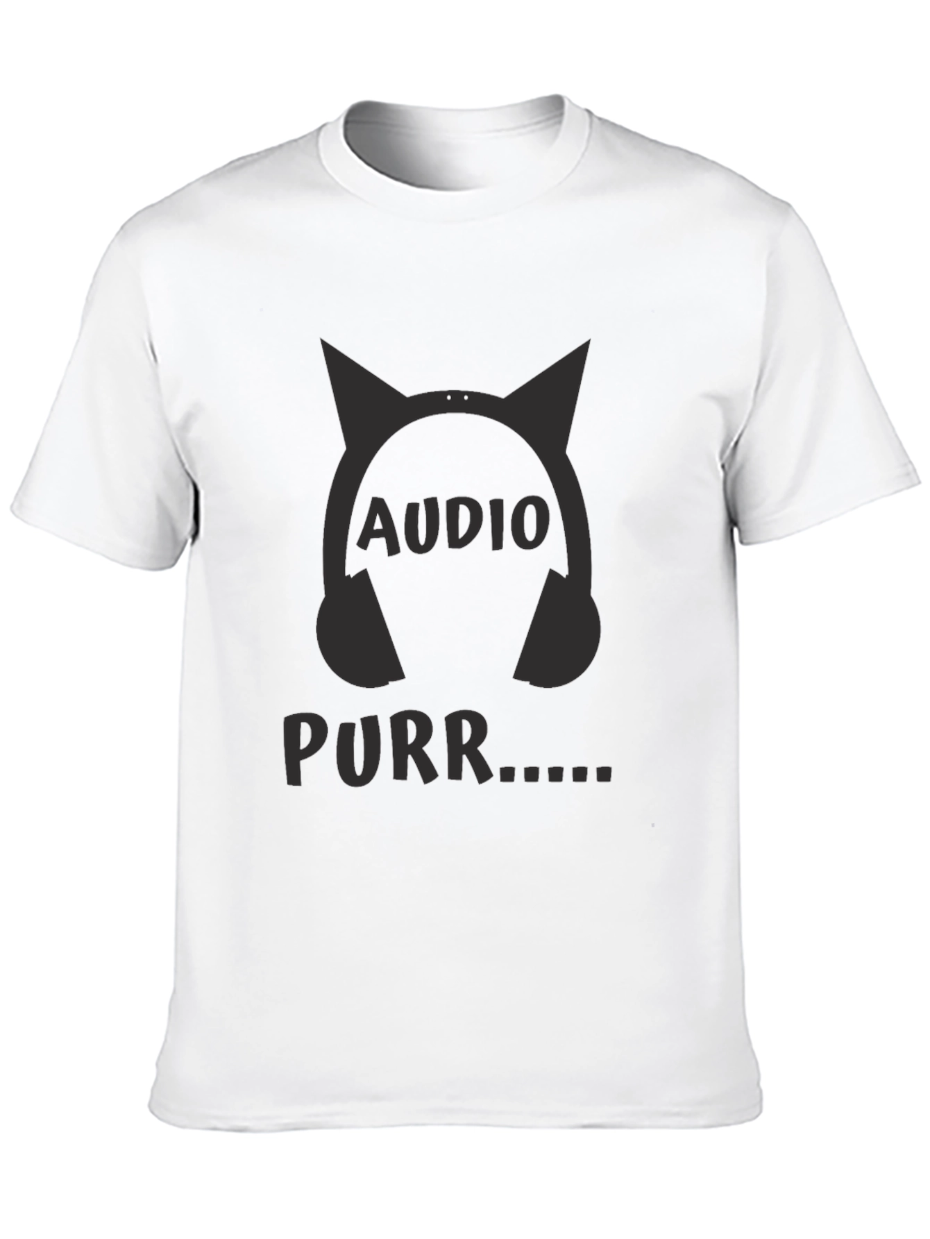 Audio Purr Cat Headphones T-Shirt