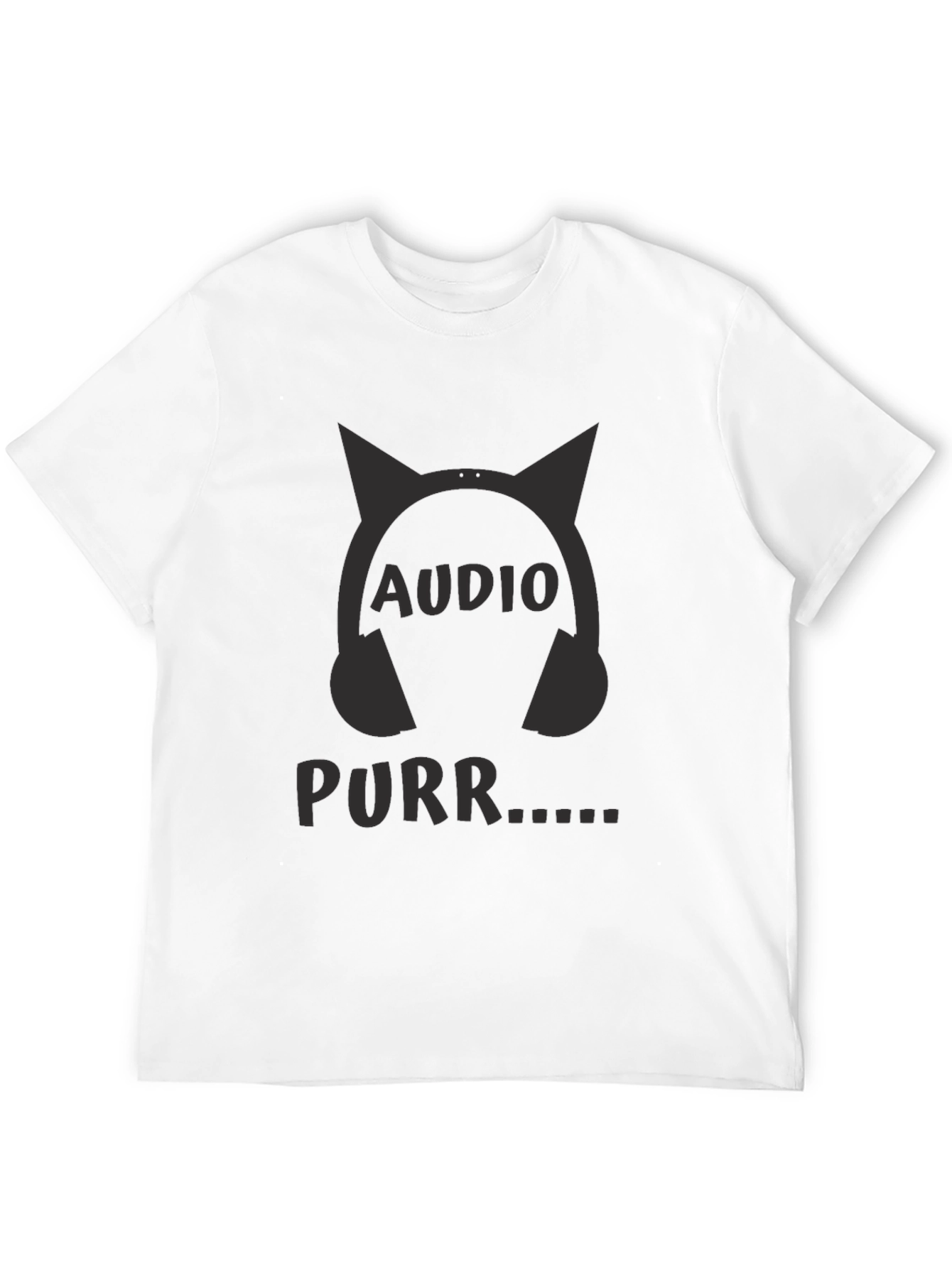 Audio Purr Cat Headphones T-Shirt