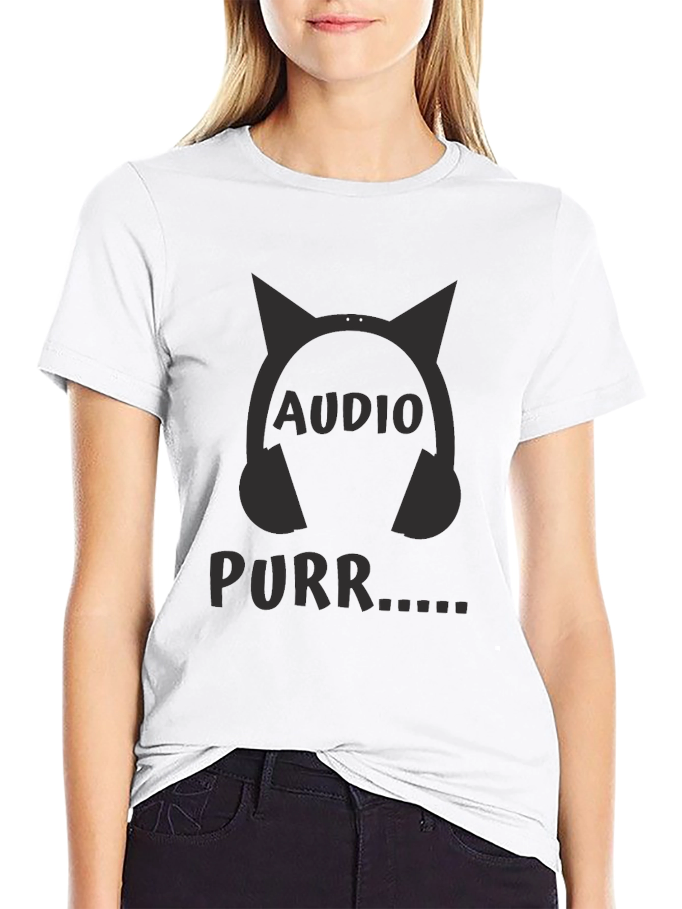 Audio Purr Cat Headphones T-Shirt