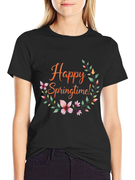 Happy Springtime Floral T-Shirt