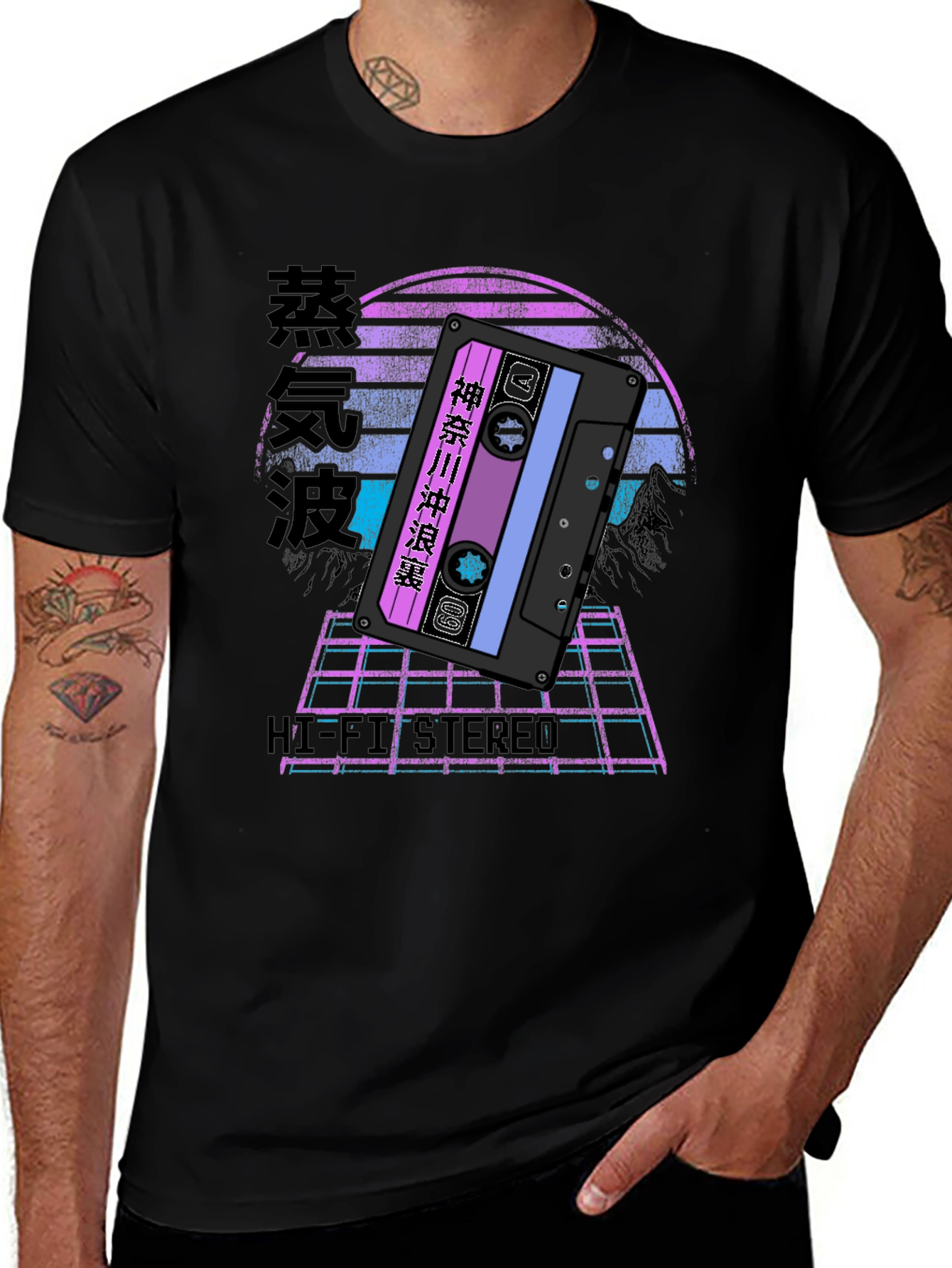 Vaporwave Cassette Tape Graphic T-Shirt