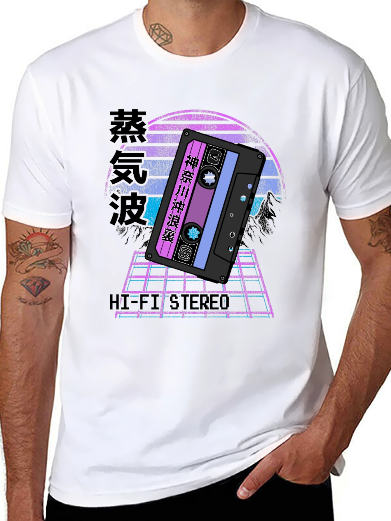 Vaporwave Cassette Tape Graphic T-Shirt