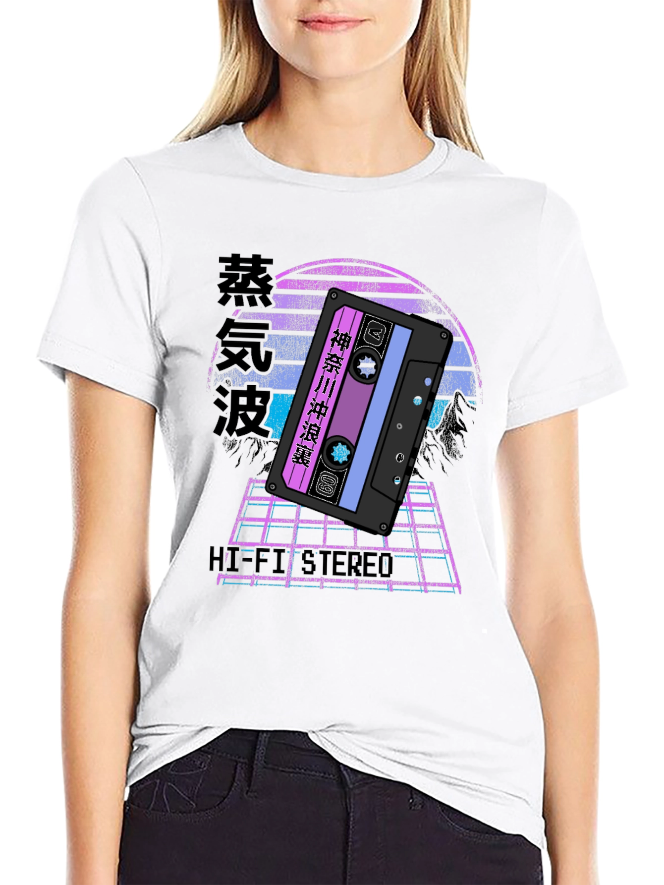 Vaporwave Cassette Tape Graphic T-Shirt